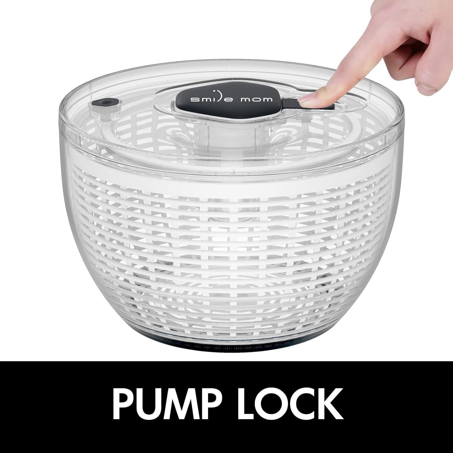 Centrifugadora de ensaladas Sonrisa Mamá 6.3 Qt blanca