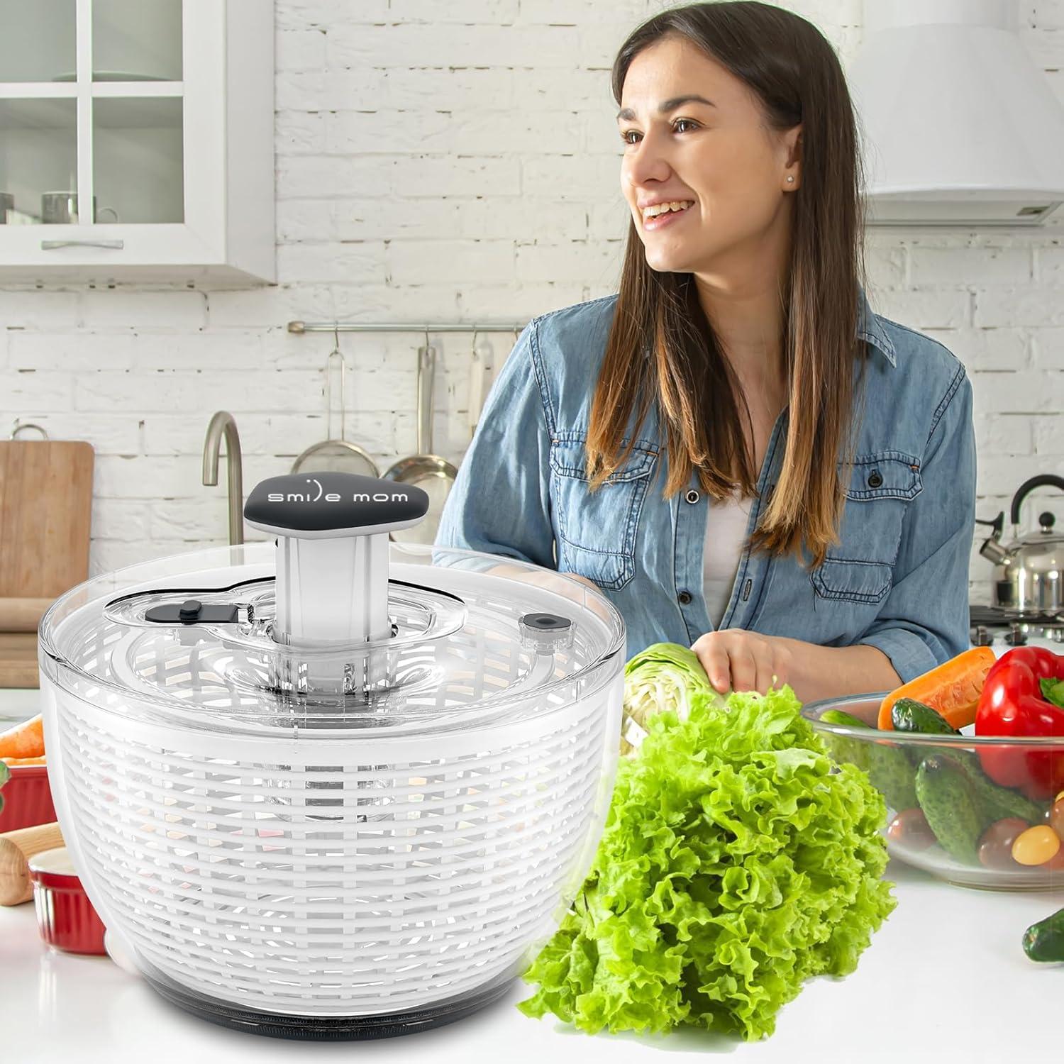 Centrifugadora de ensaladas Sonrisa Mamá 6.3 Qt blanca