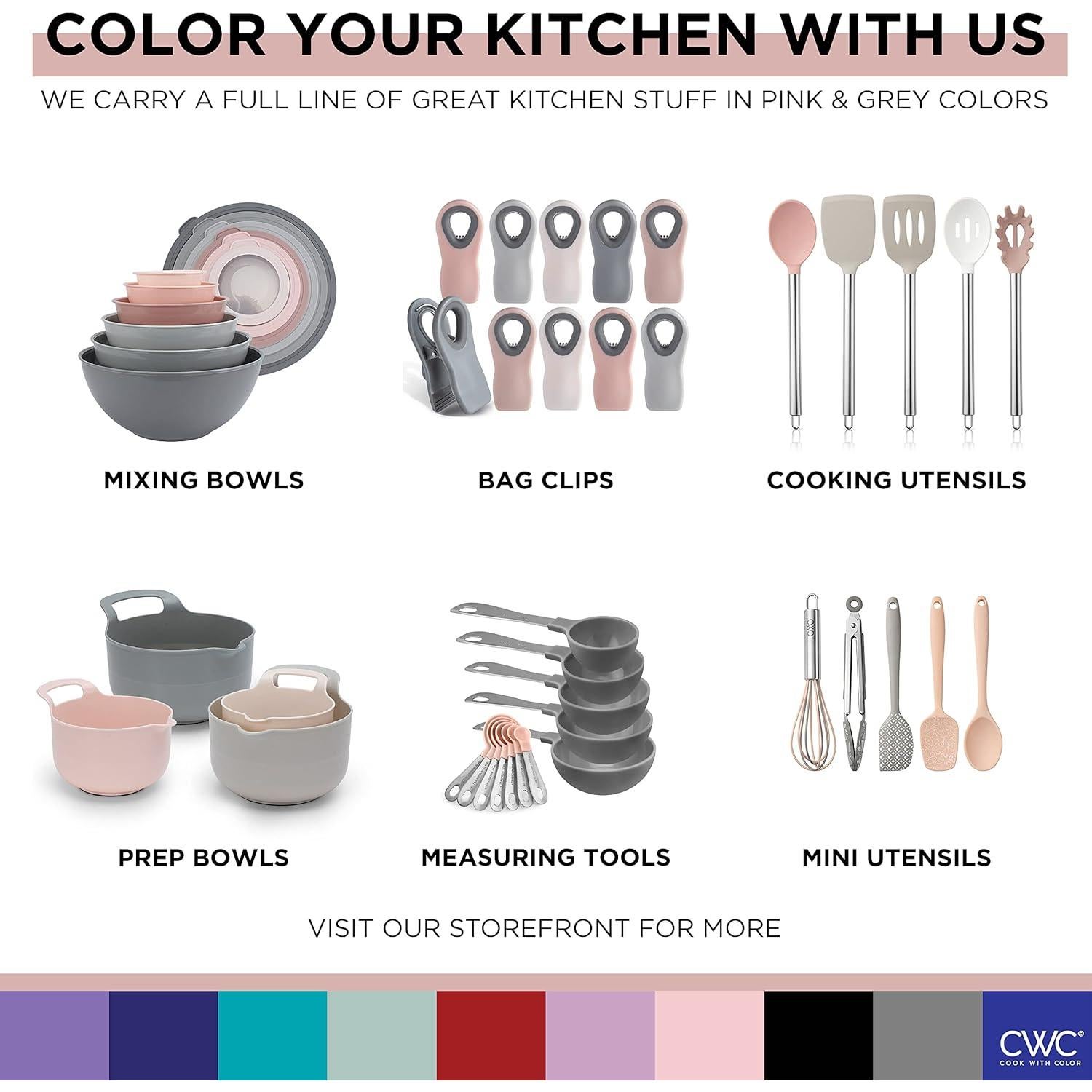 Juego de Bolas Nidificables Cook with Color Rosa 8 Piezas