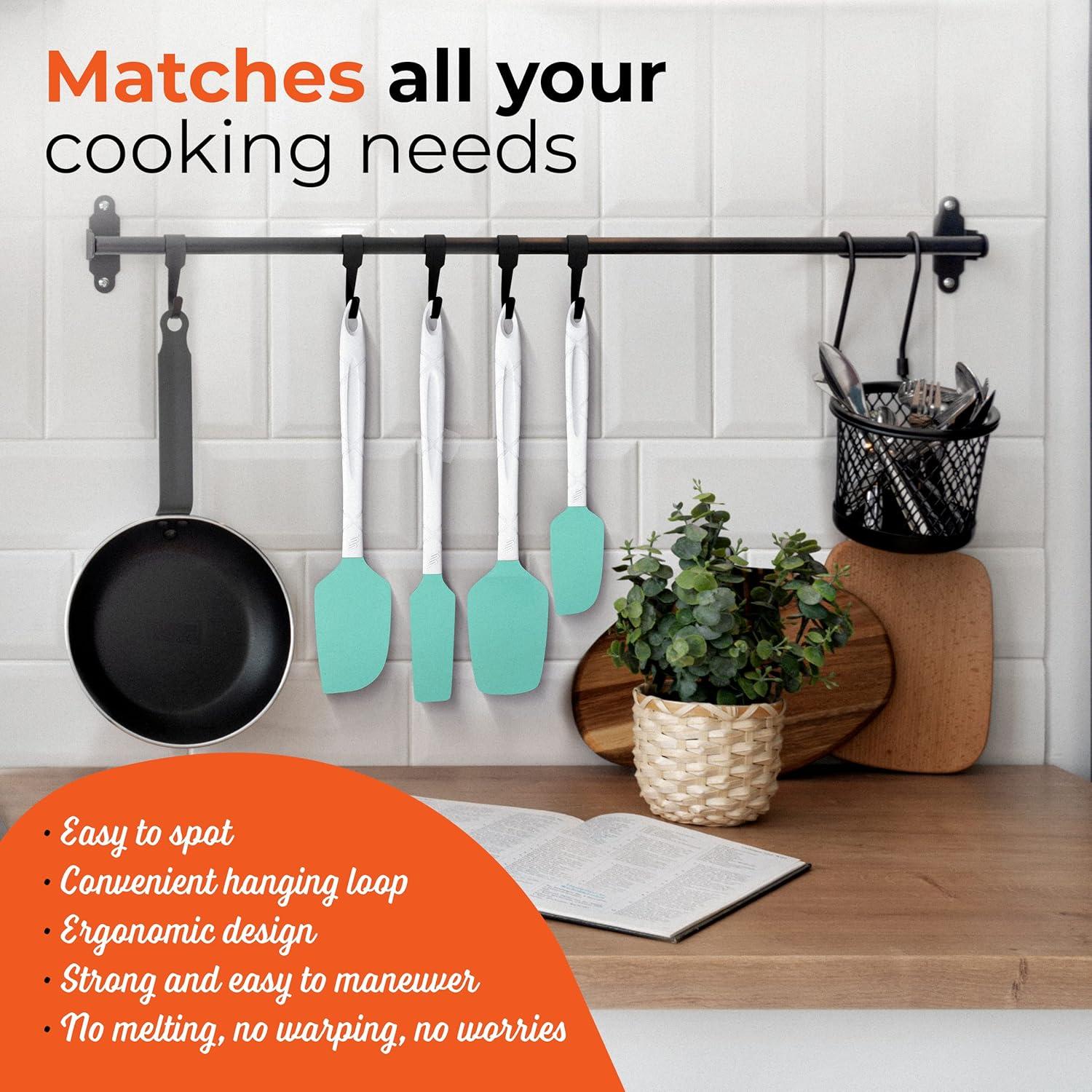 Juego de Espátulas de Silicona M KITCHEN - 4 Piezas Apto Lavavajillas