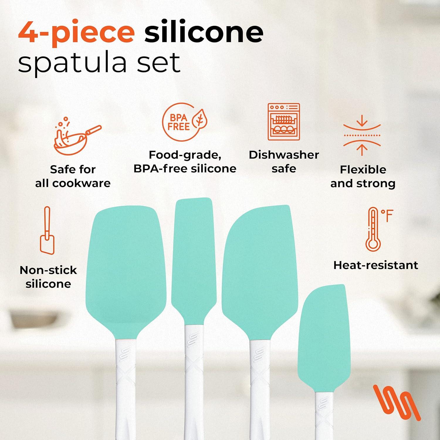 Juego de Espátulas de Silicona M KITCHEN - 4 Piezas Apto Lavavajillas