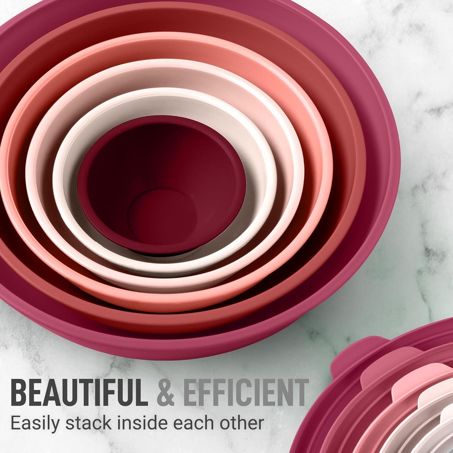 Juego de 12 Tazones de Mezcla Zulay Kitchen con Tapas 5.50 L