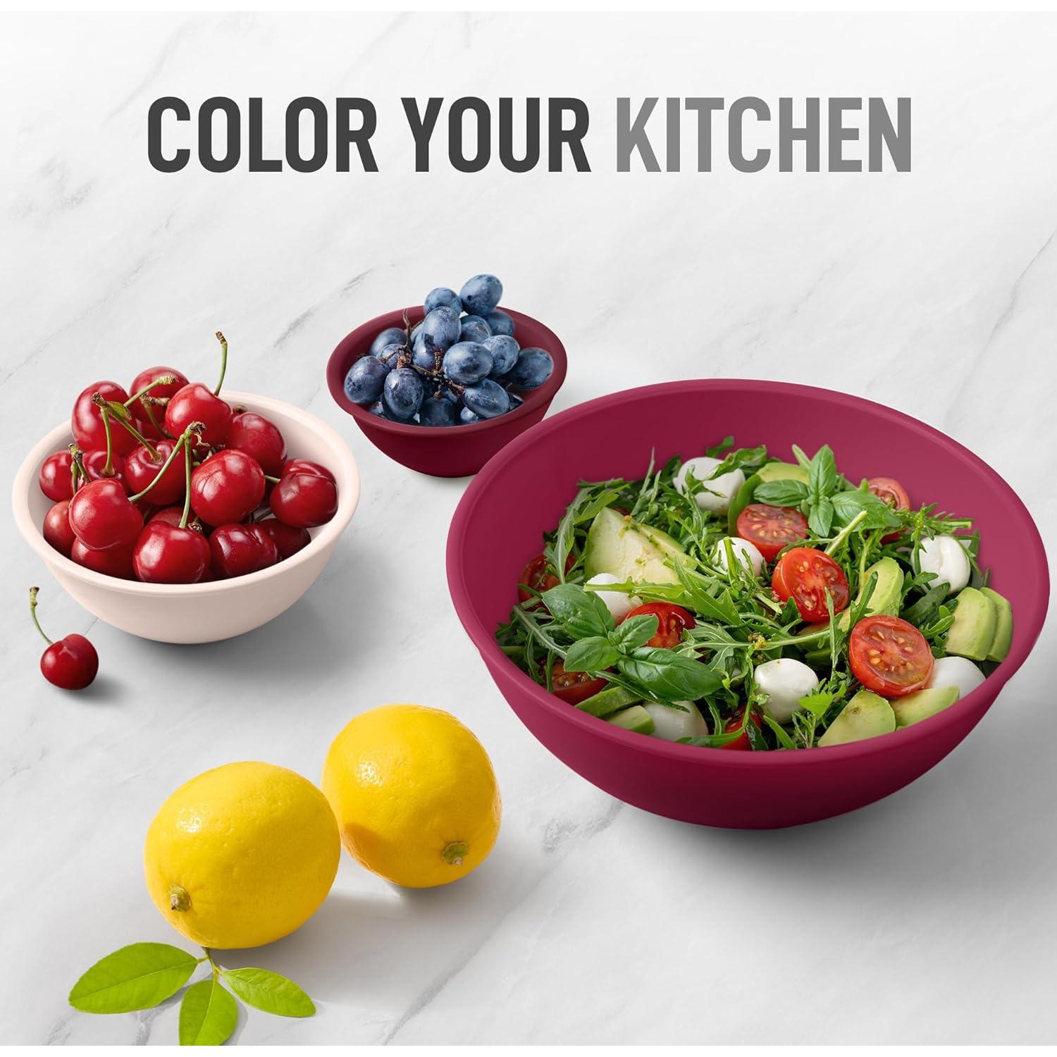 Juego de 12 Tazones de Mezcla Zulay Kitchen con Tapas 5.50 L