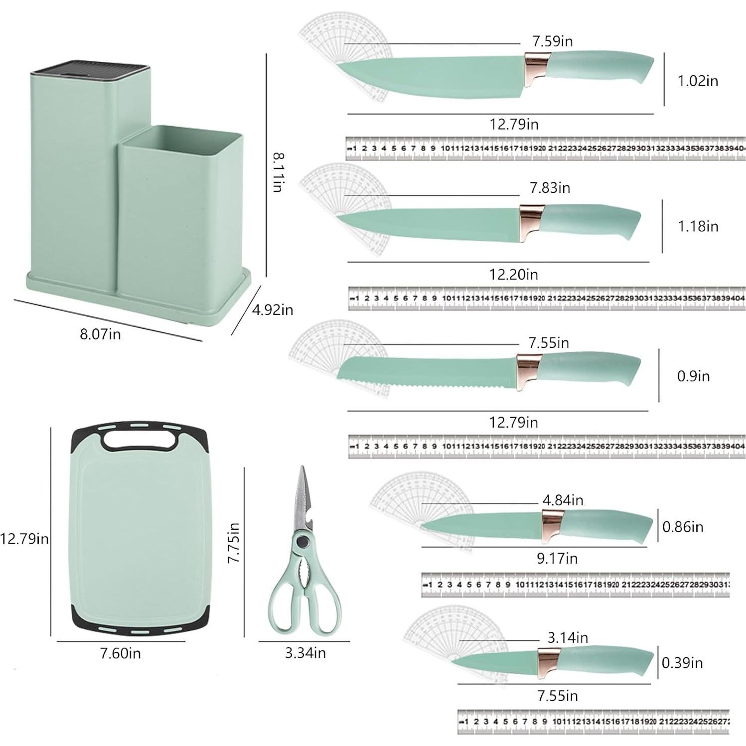 Juego de Utensilios de Cocina SHUNIKING 19 Piezas Silicona Verde