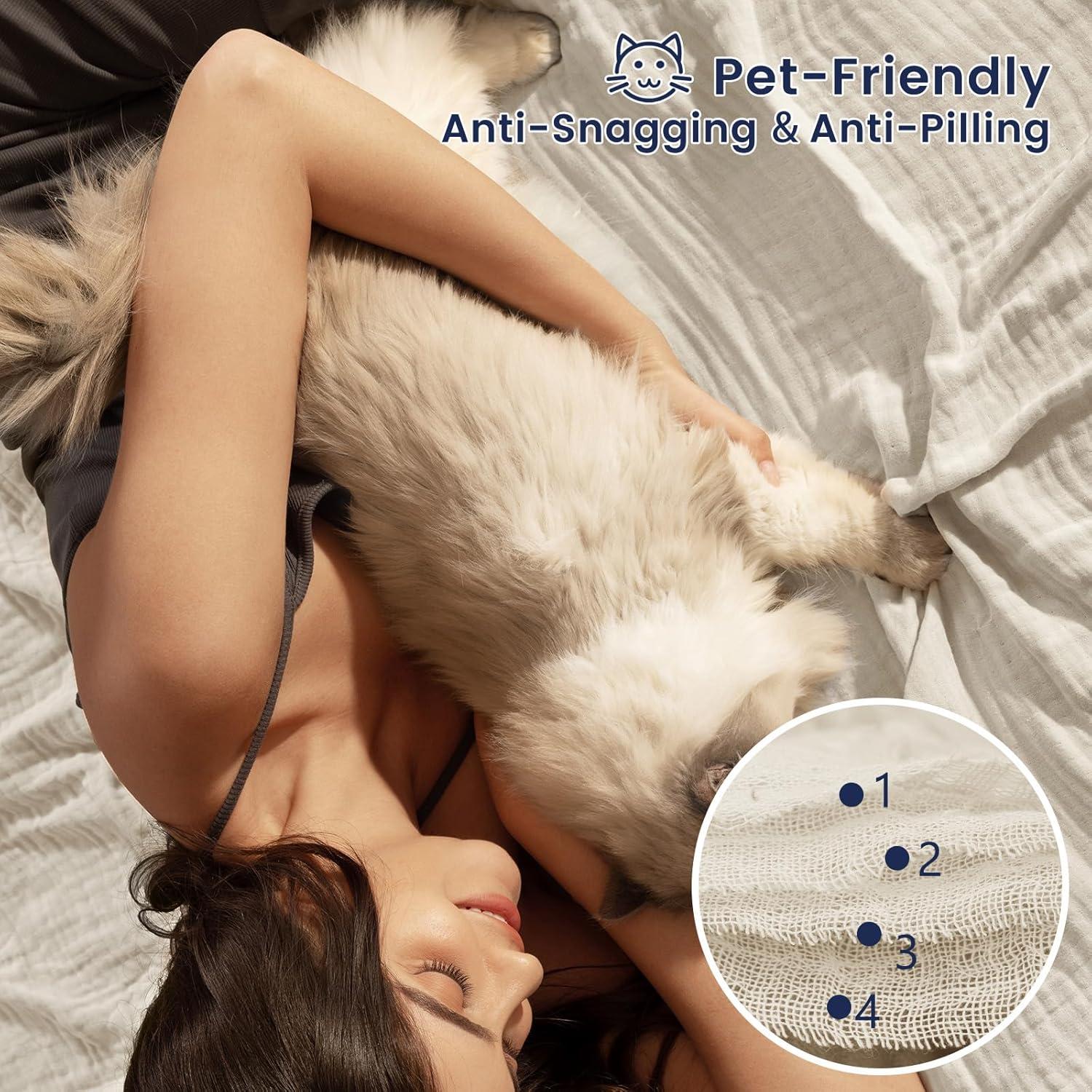 Manta de Muselina PHF Cooling Queen 228.6x228.6cm Viscosa Bambú