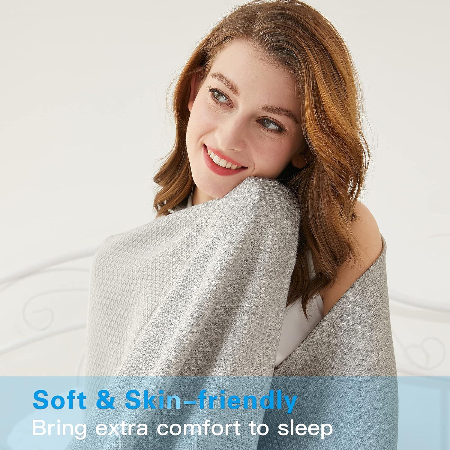 Manta Refrigerante AmyHomie 100% Rayón Bambú Queen 200x200cm