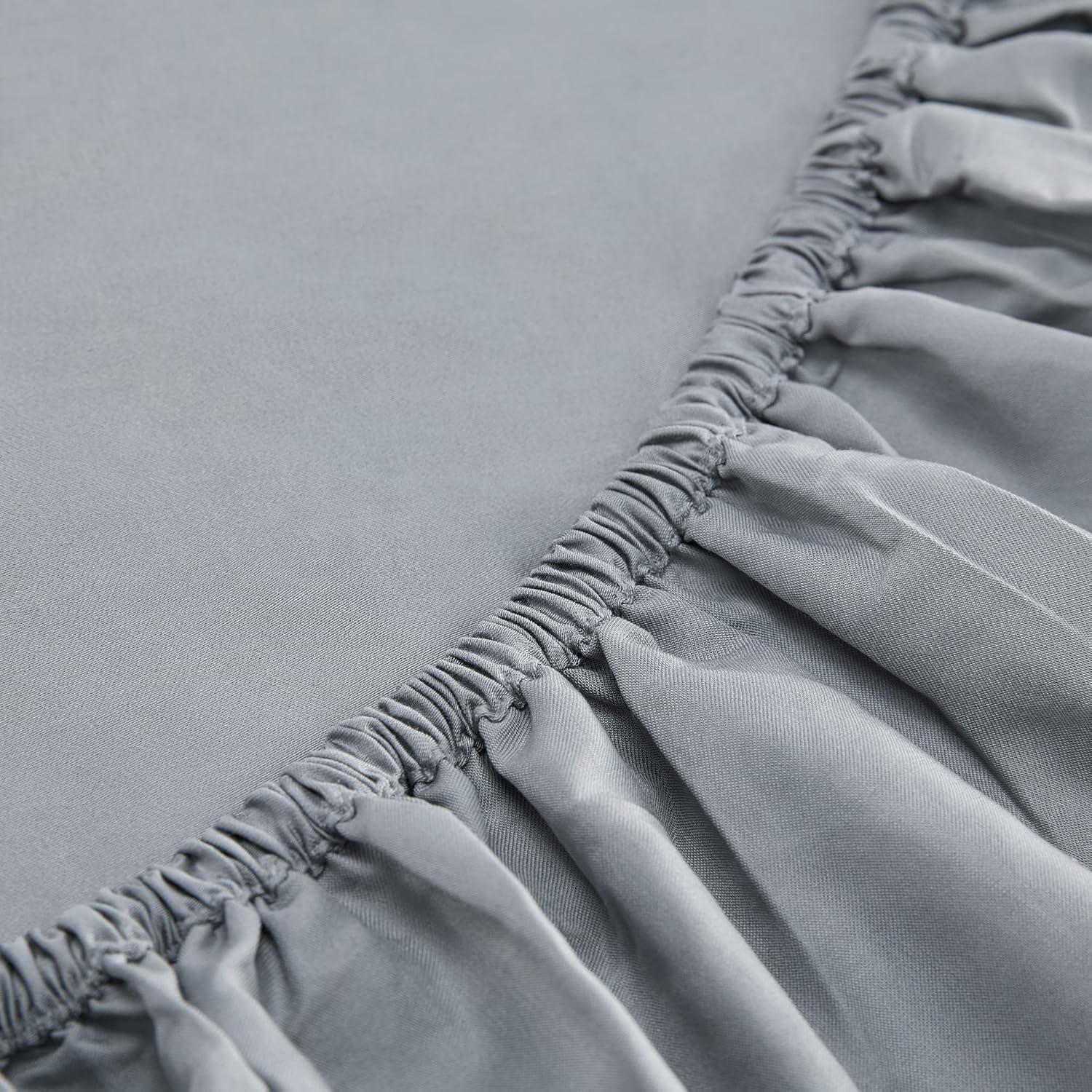 Juego de Sábanas Rey SLEEP ZONE 100% Viscosa Bambú Gris