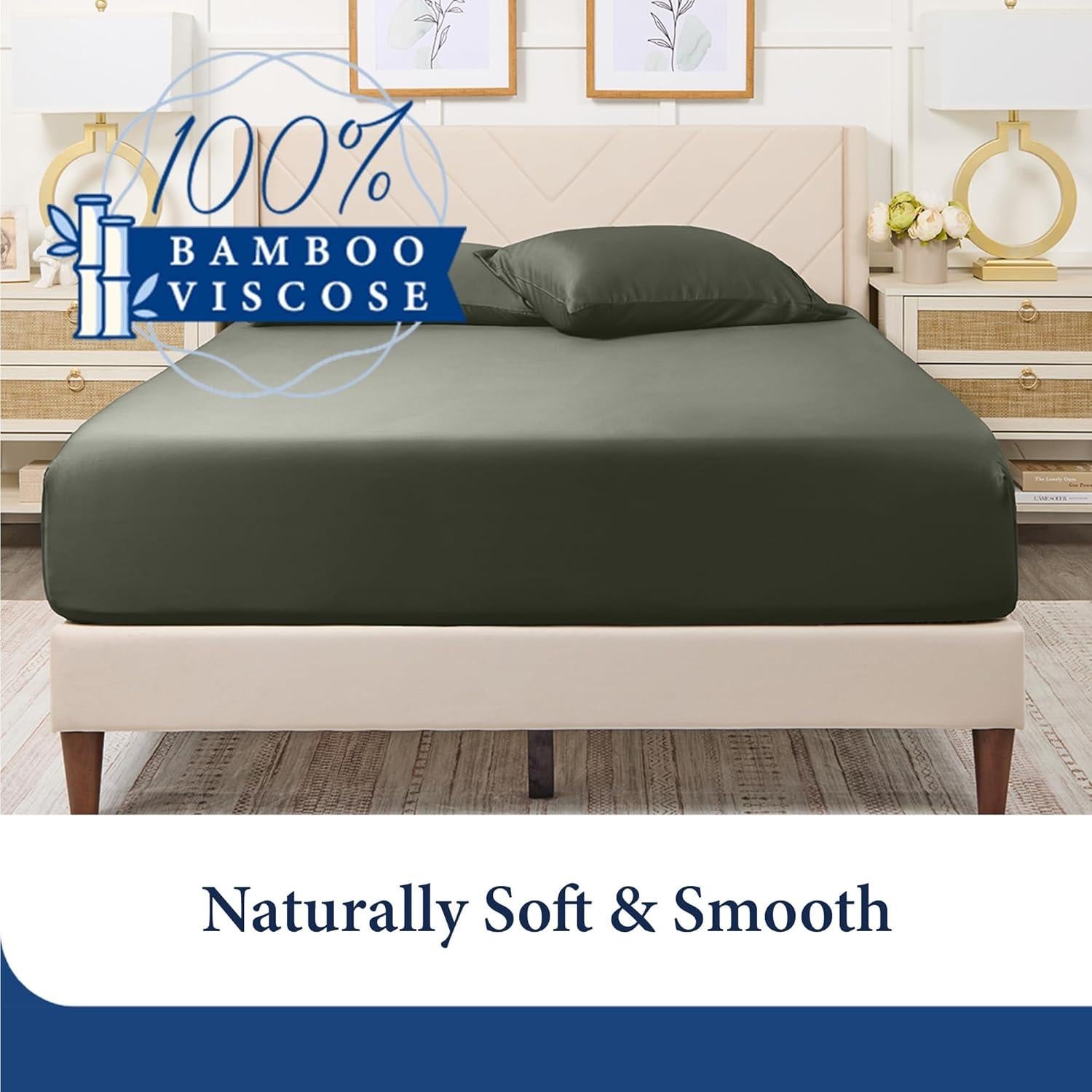 Sábana Ajustable Reina 100% Rayón Bambú Colección Casa Acogedora