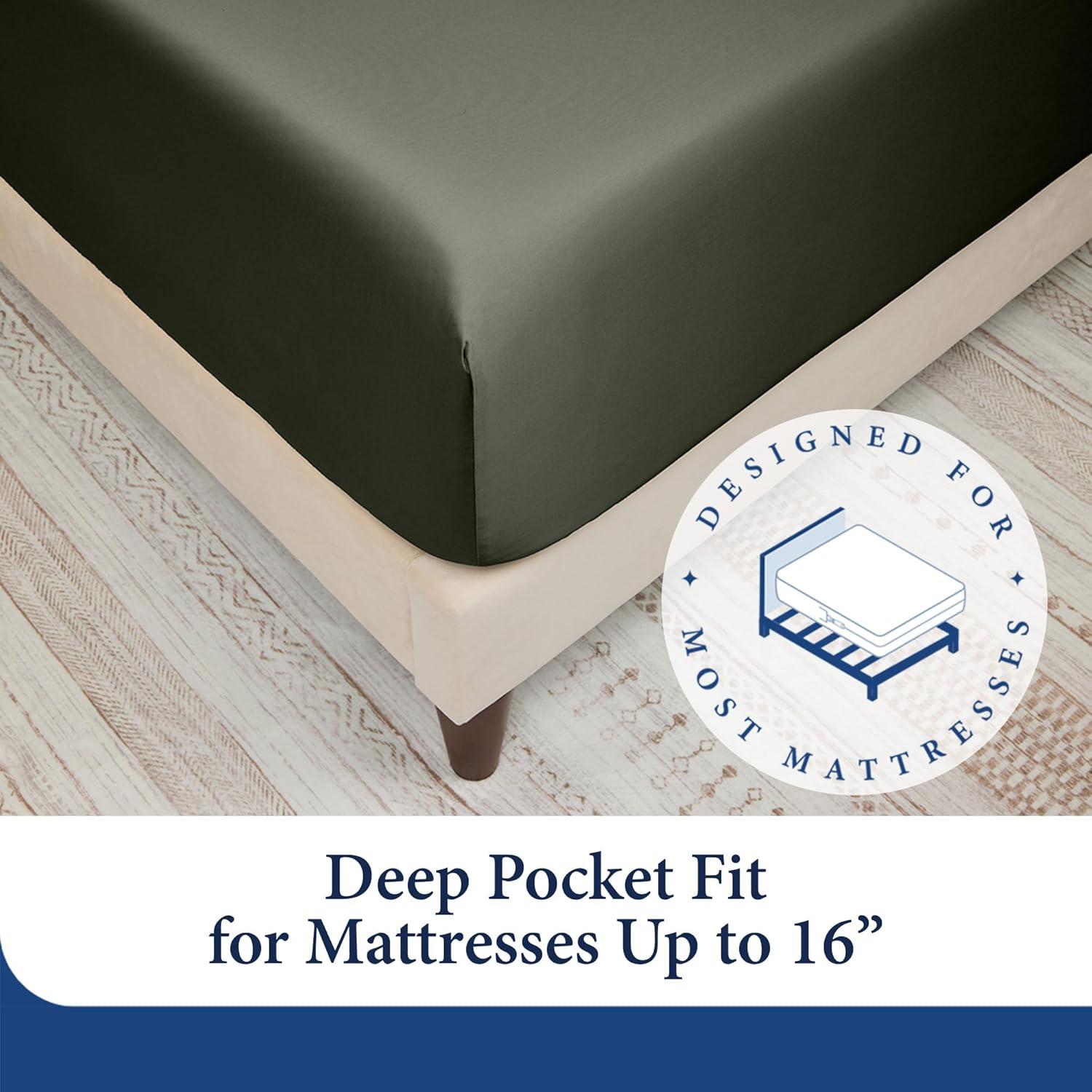 Sábana Ajustable Reina 100% Rayón Bambú Colección Casa Acogedora