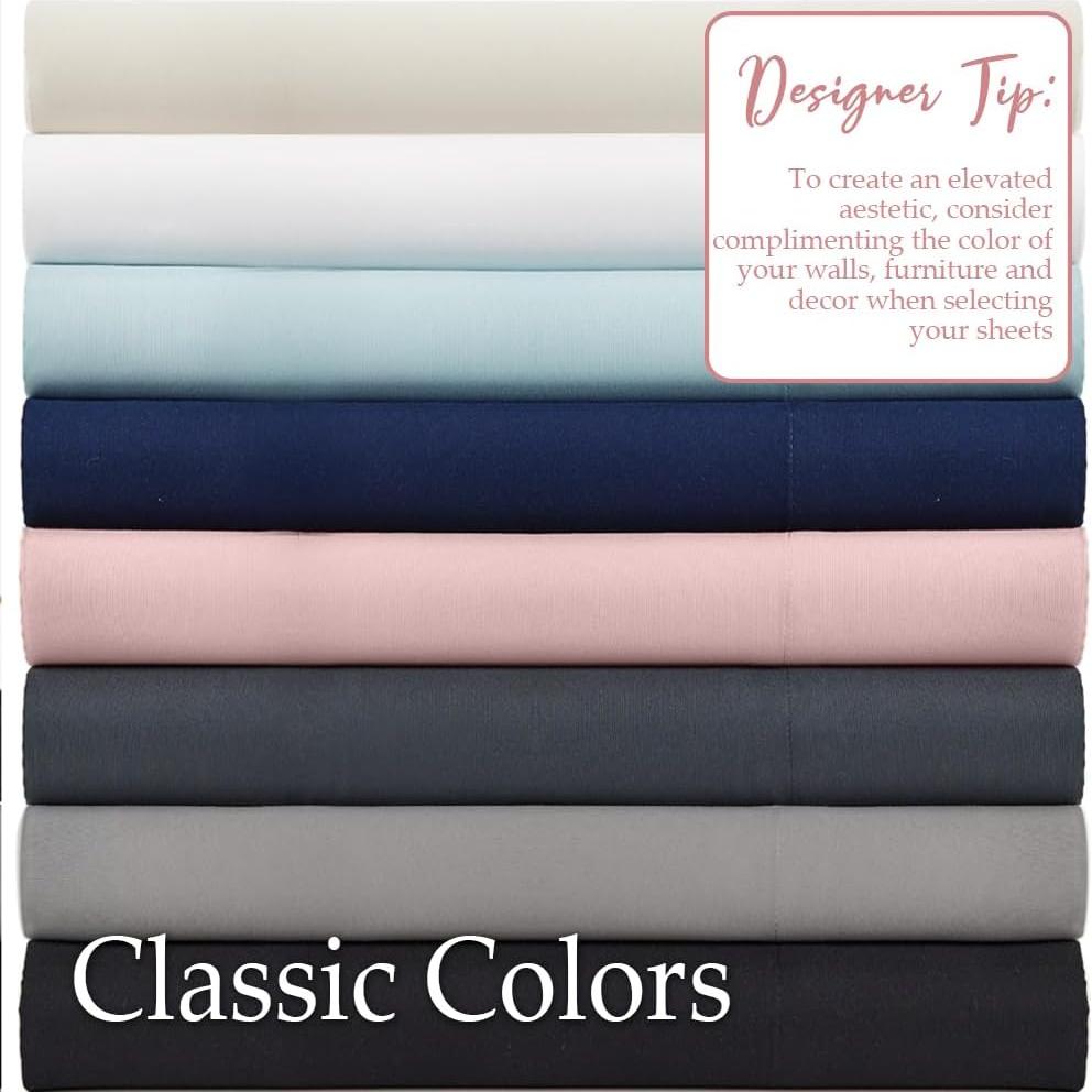 Conjunto de Sábanas Completo lalaLOOM Microfibra 4 Piezas Negro