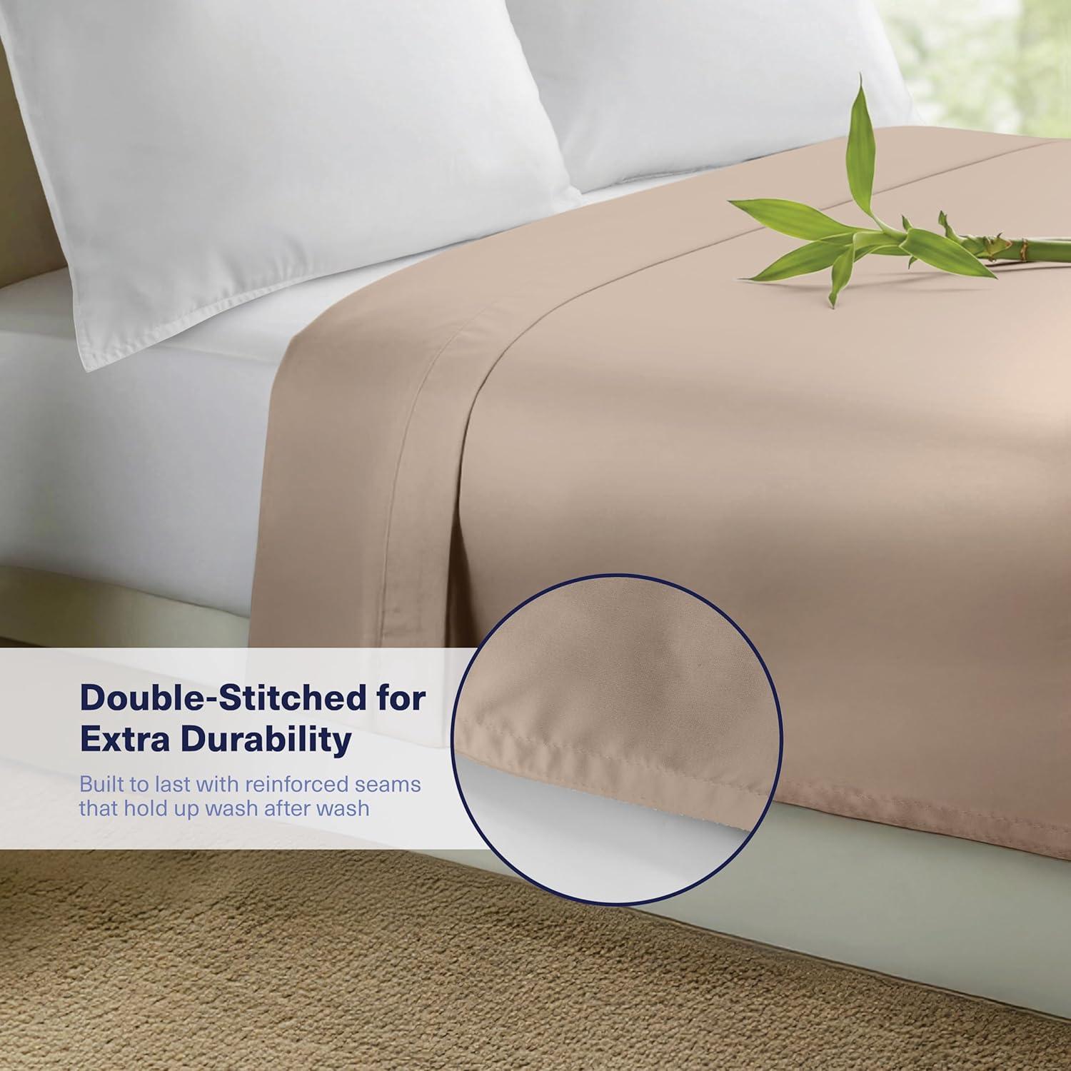 Sábana Plana Queen Kickoff de Viscosa de Bambú 100% Orgánica