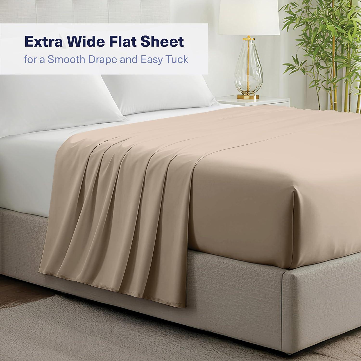 Sábana Plana Queen Kickoff de Viscosa de Bambú 100% Orgánica