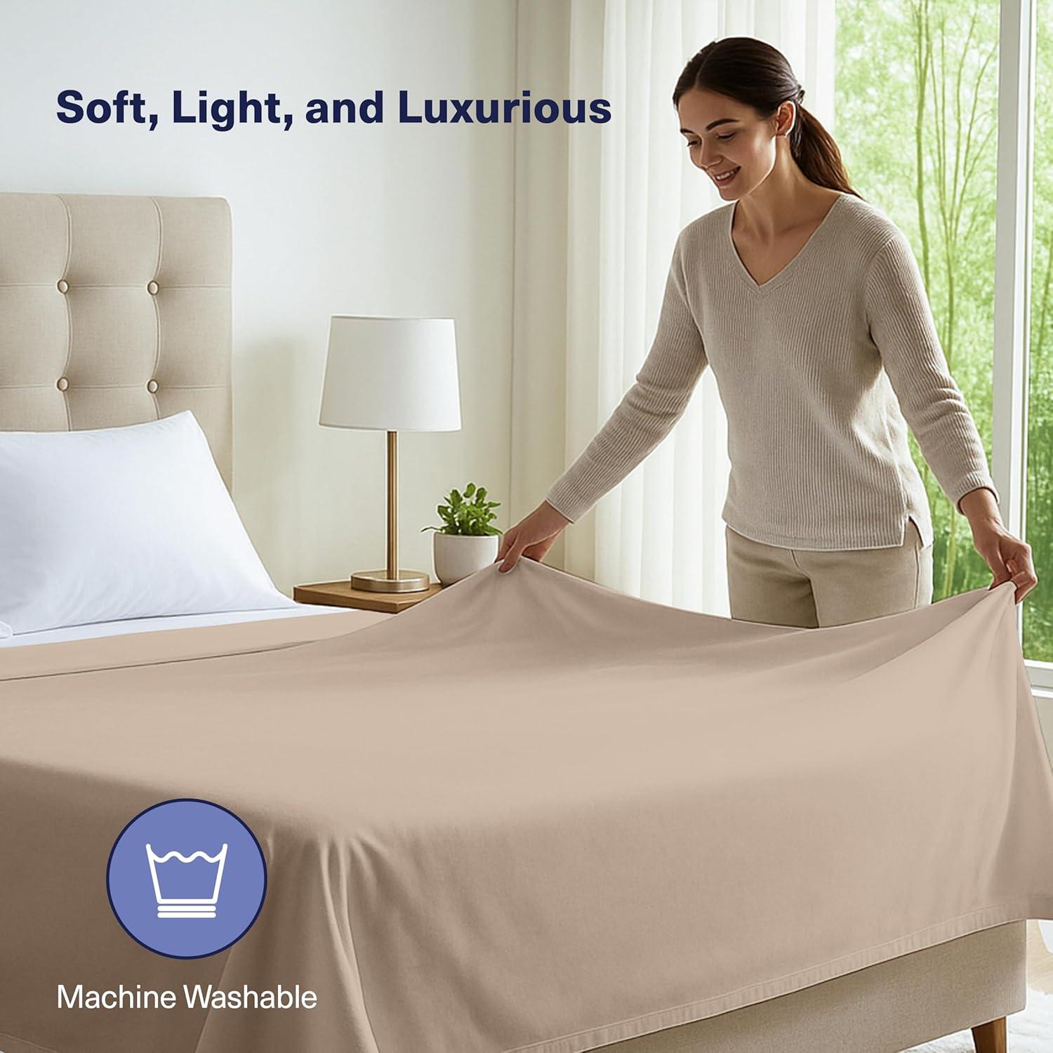 Sábana Plana Queen Kickoff de Viscosa de Bambú 100% Orgánica