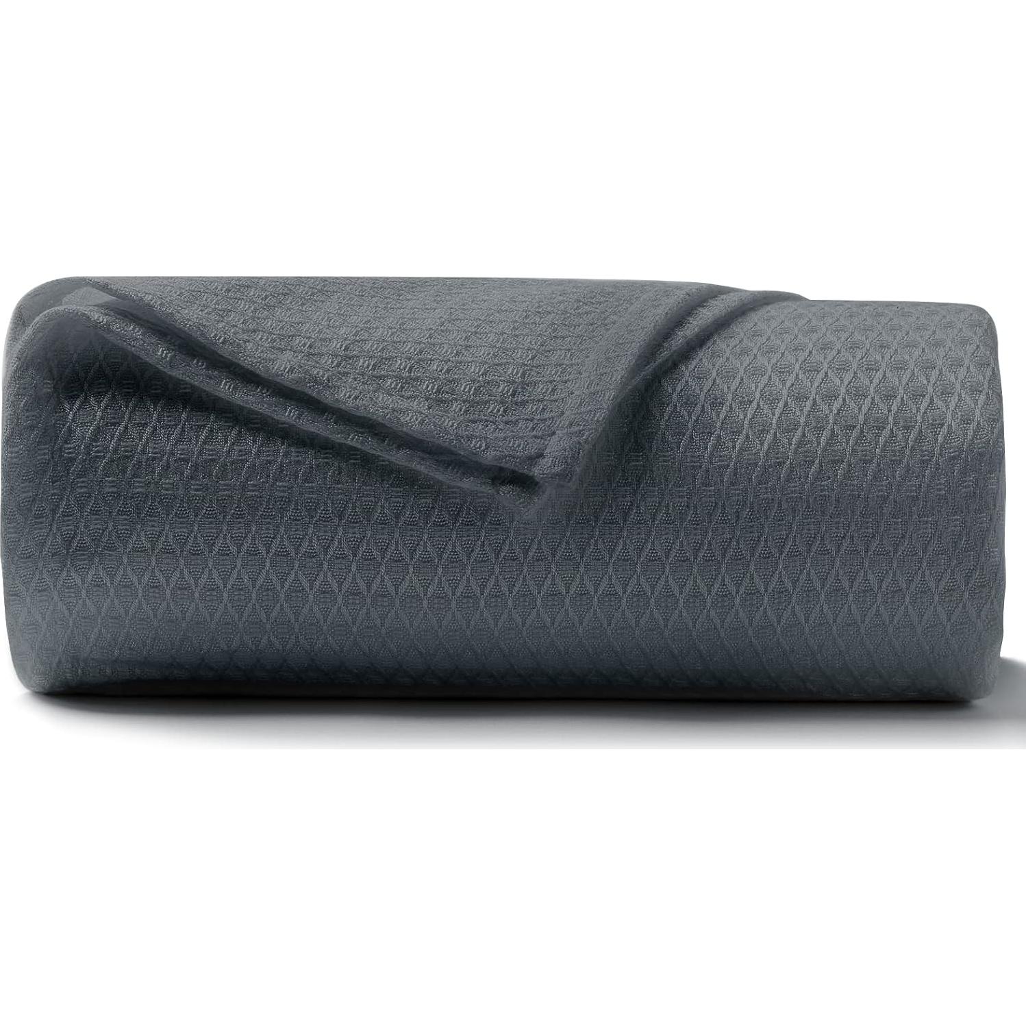 Manta Enfriadora DANGTOP 200x230 cm Rayón Bambú Gris Oscuro