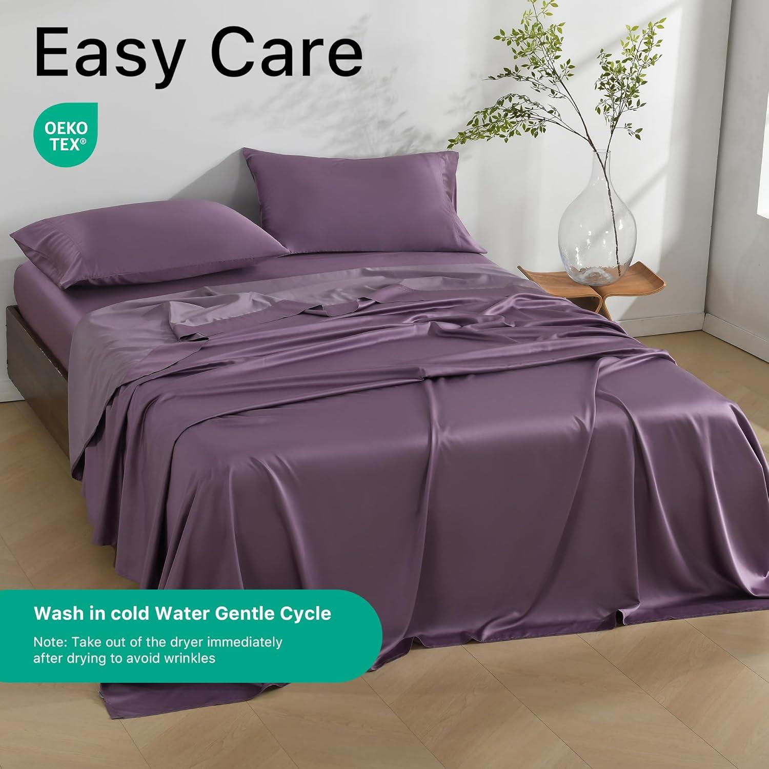 Juego de Sábanas King NatureField 4 Piezas Rayón Bambú