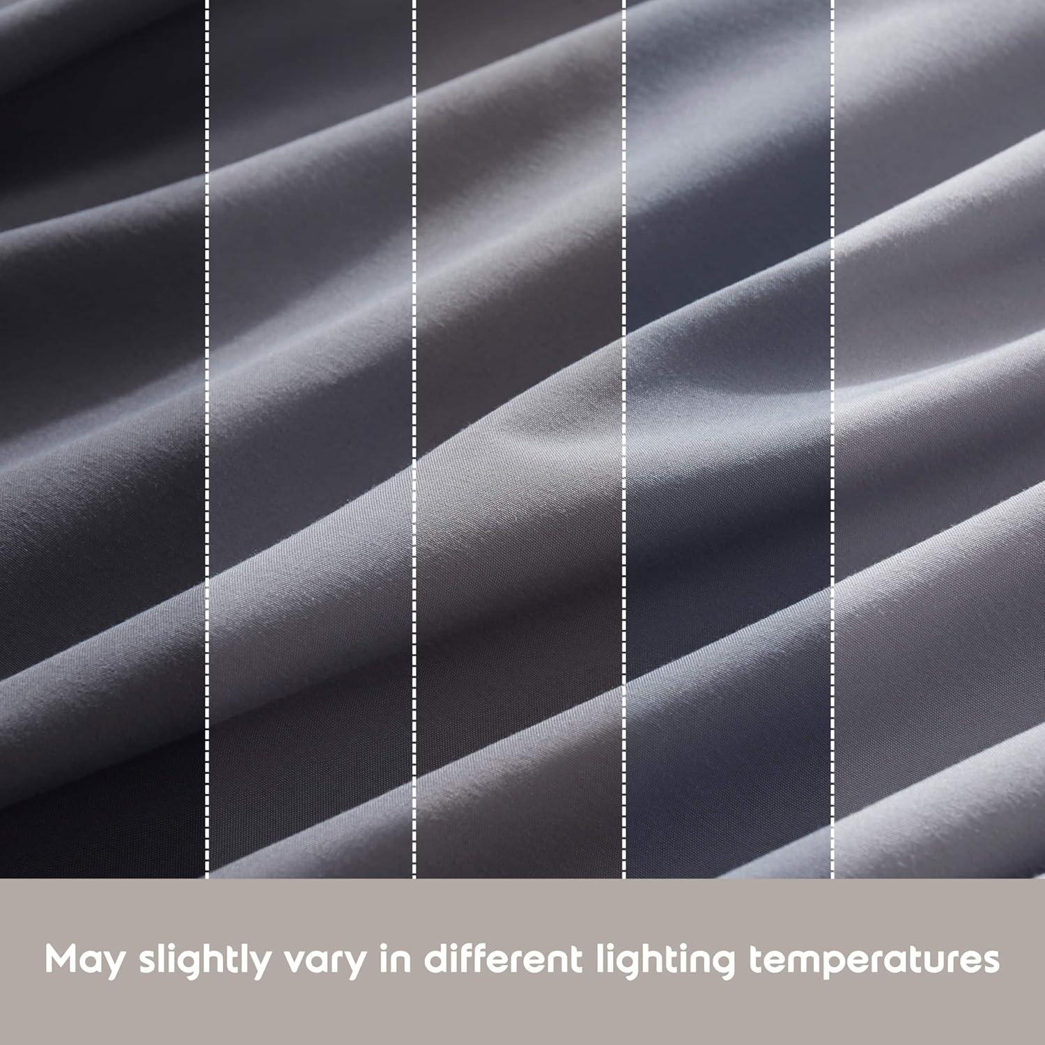 Juego de Sábanas Nestl Corta Queen Microfibra 1800 4 Piezas Gris