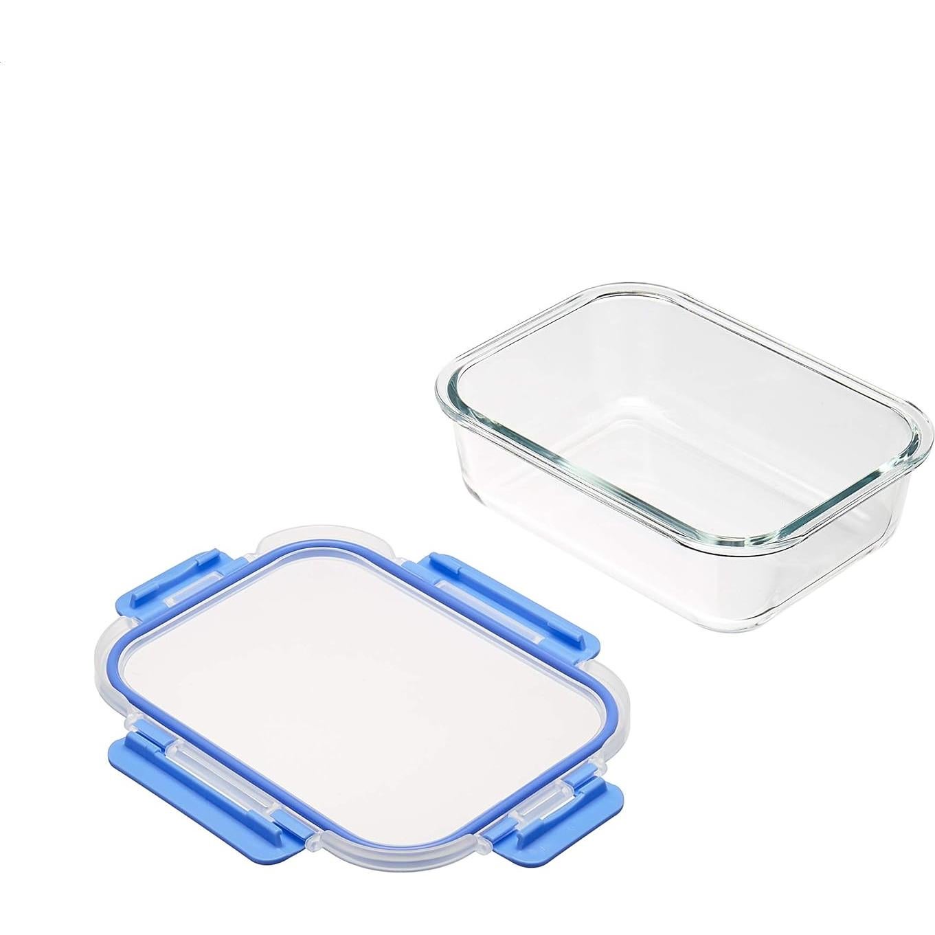 Contenedores de Almacenamiento de Alimentos Vidrio Amazon Basics 14 Piezas