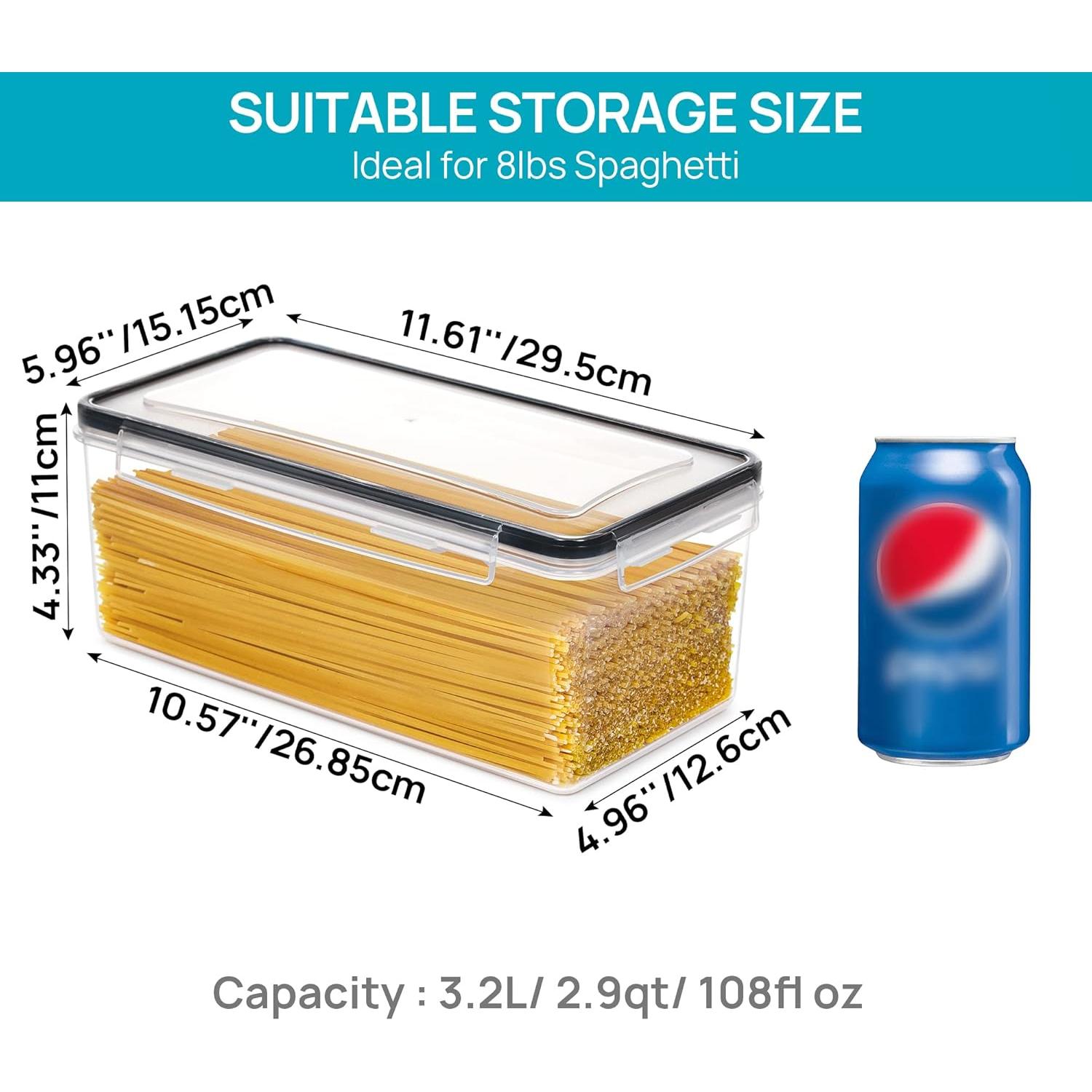 Set de 8 Contenedores de Almacenamiento Vtopmart 3.2L Herméticos