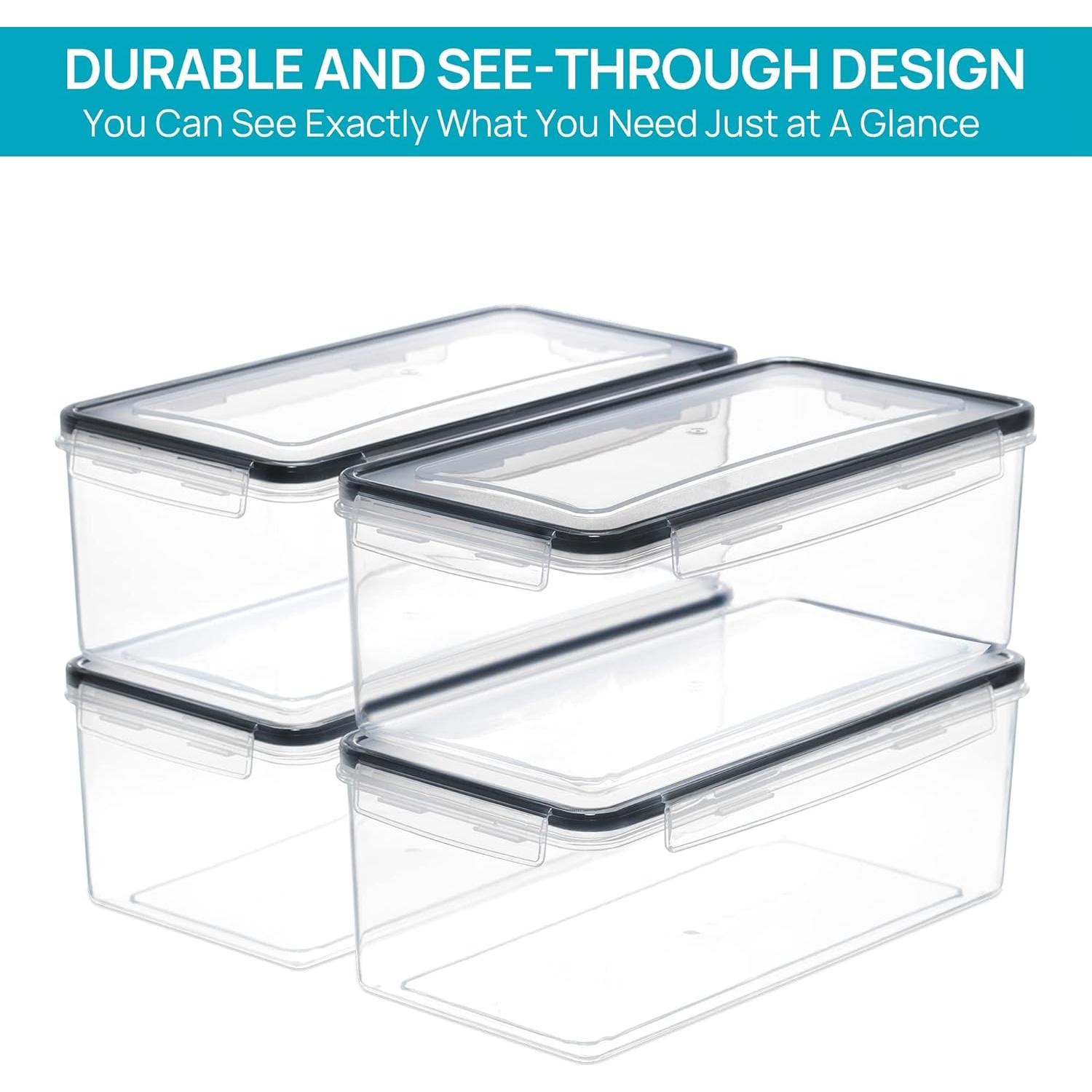 Set de 8 Contenedores de Almacenamiento Vtopmart 3.2L Herméticos