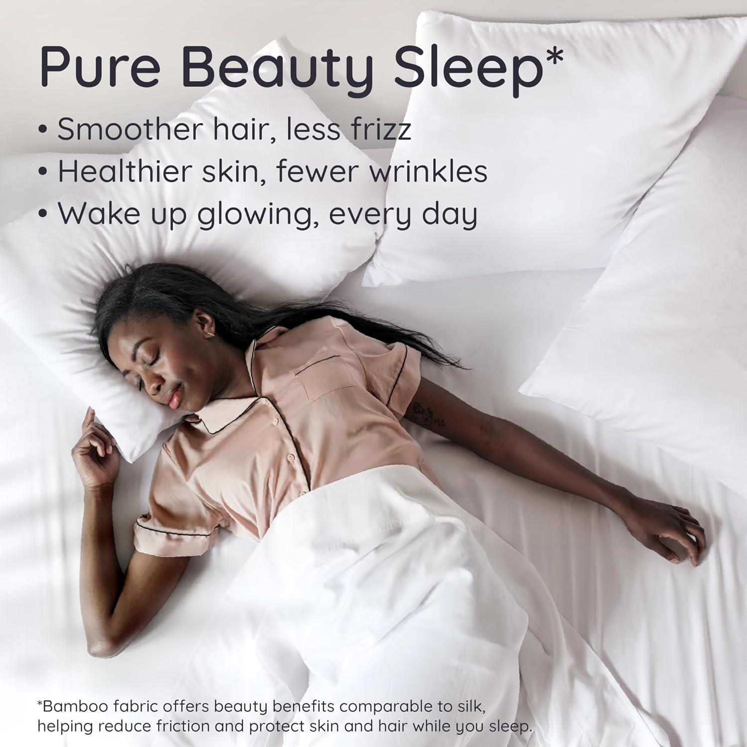 Juego de 2 Fundas de Almohada Queen Bambaw 100% Viscosa Refrigerantes