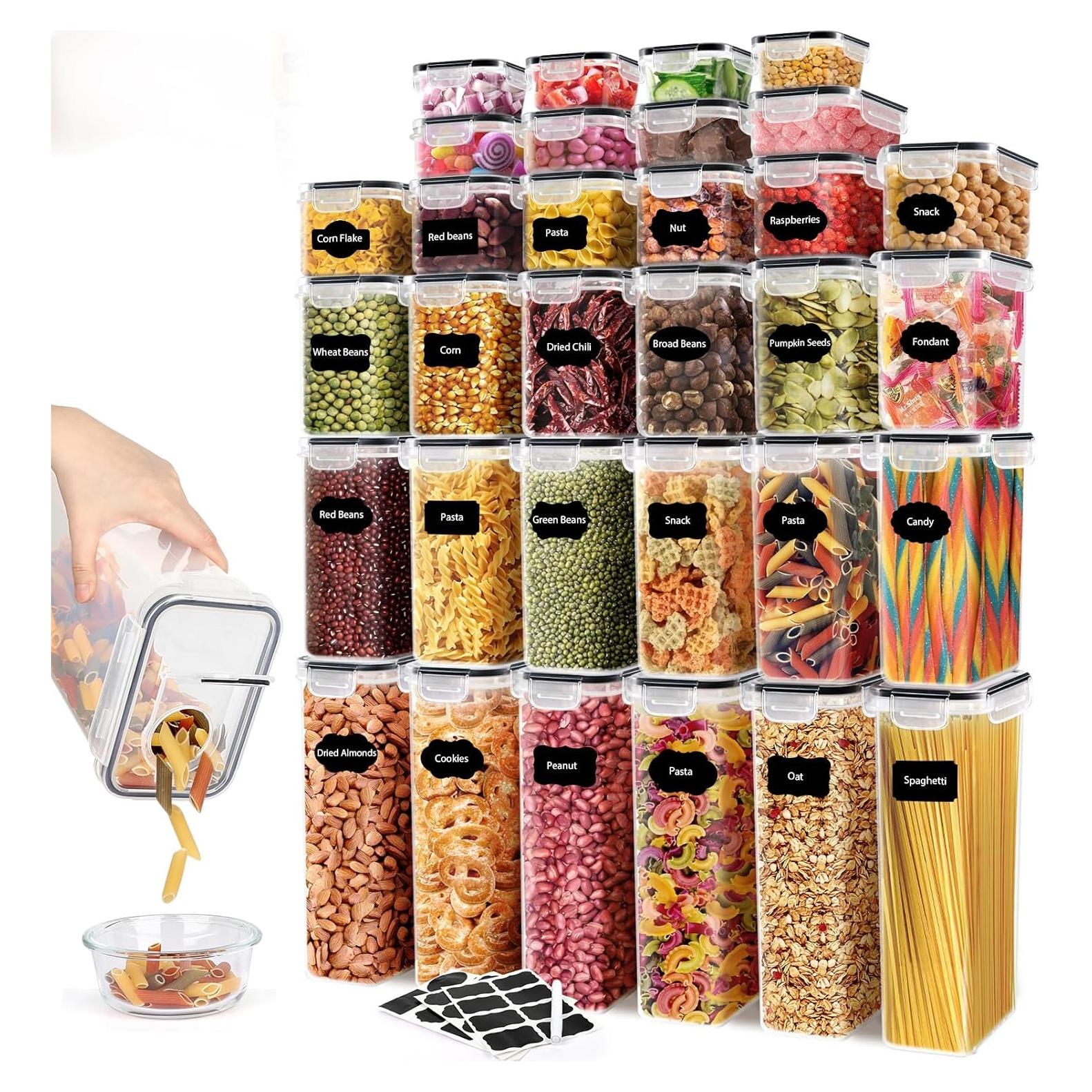 64 PCS Contenedores de Almacenamiento Herméticos JUJOJB 2L