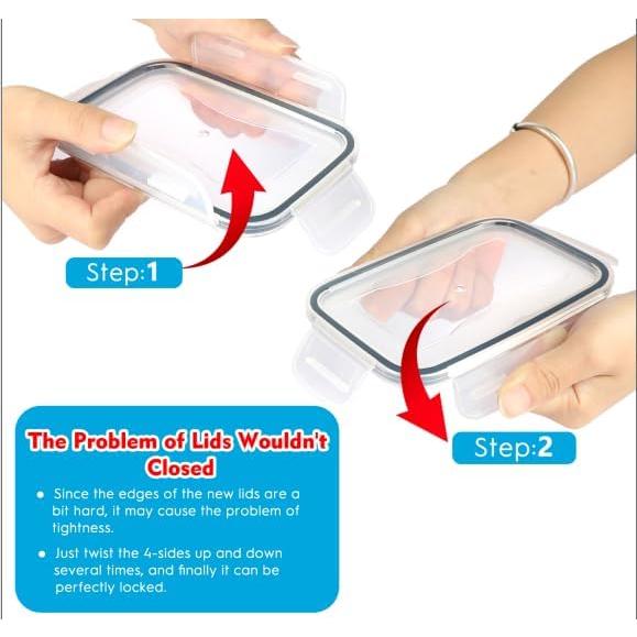 64 PCS Contenedores de Almacenamiento Herméticos JUJOJB 2L