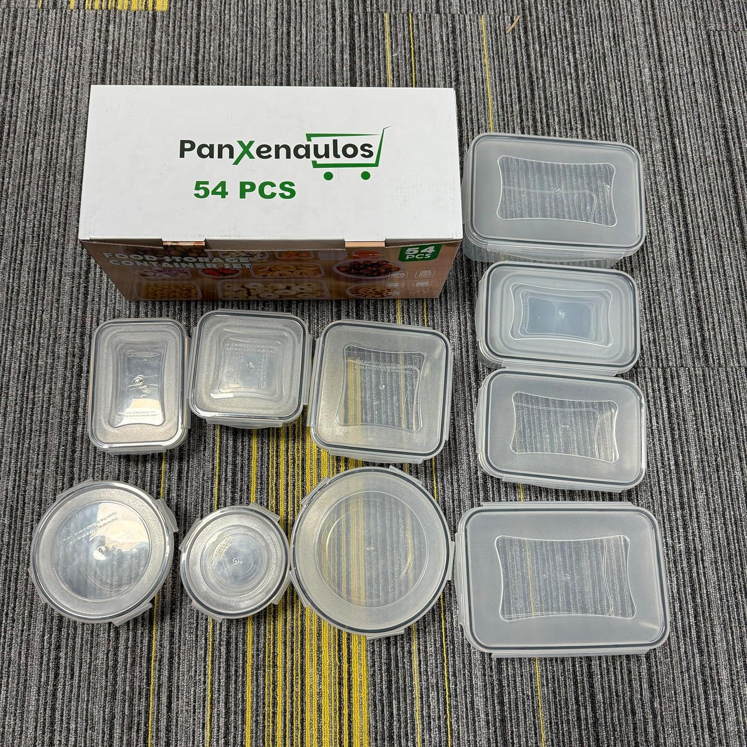 Set de 54 Contenedores de Almacenamiento Panxenaulos Herméticos