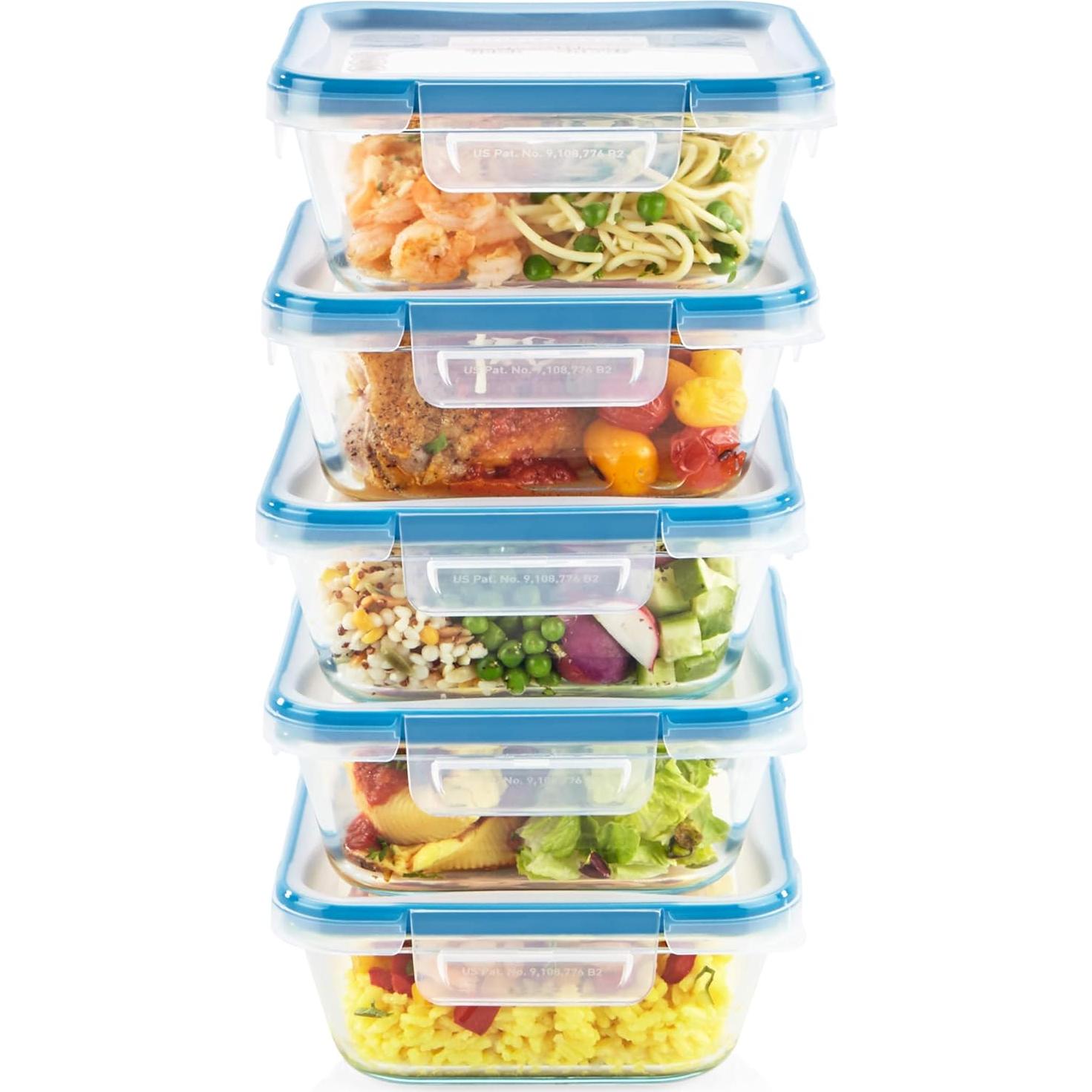 Conjunto de 10 Contenedores de Vidrio Snapware 4 Tazas