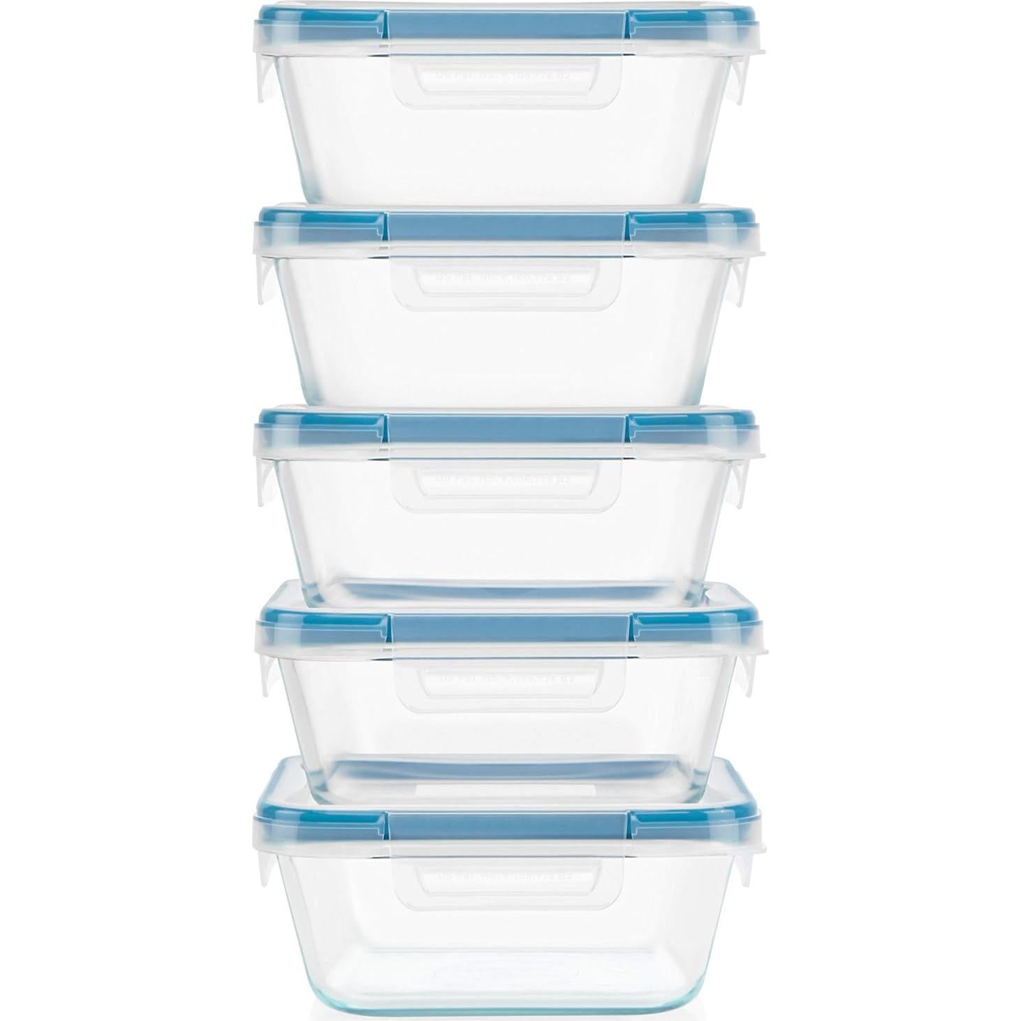 Conjunto de 10 Contenedores de Vidrio Snapware 4 Tazas