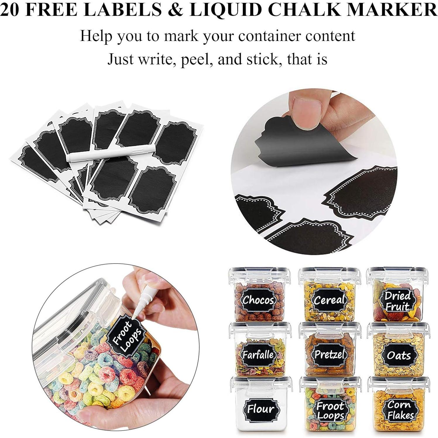 Conjunto de 16 Contenedores Herméticos Wildone 0.8L para Alimentos