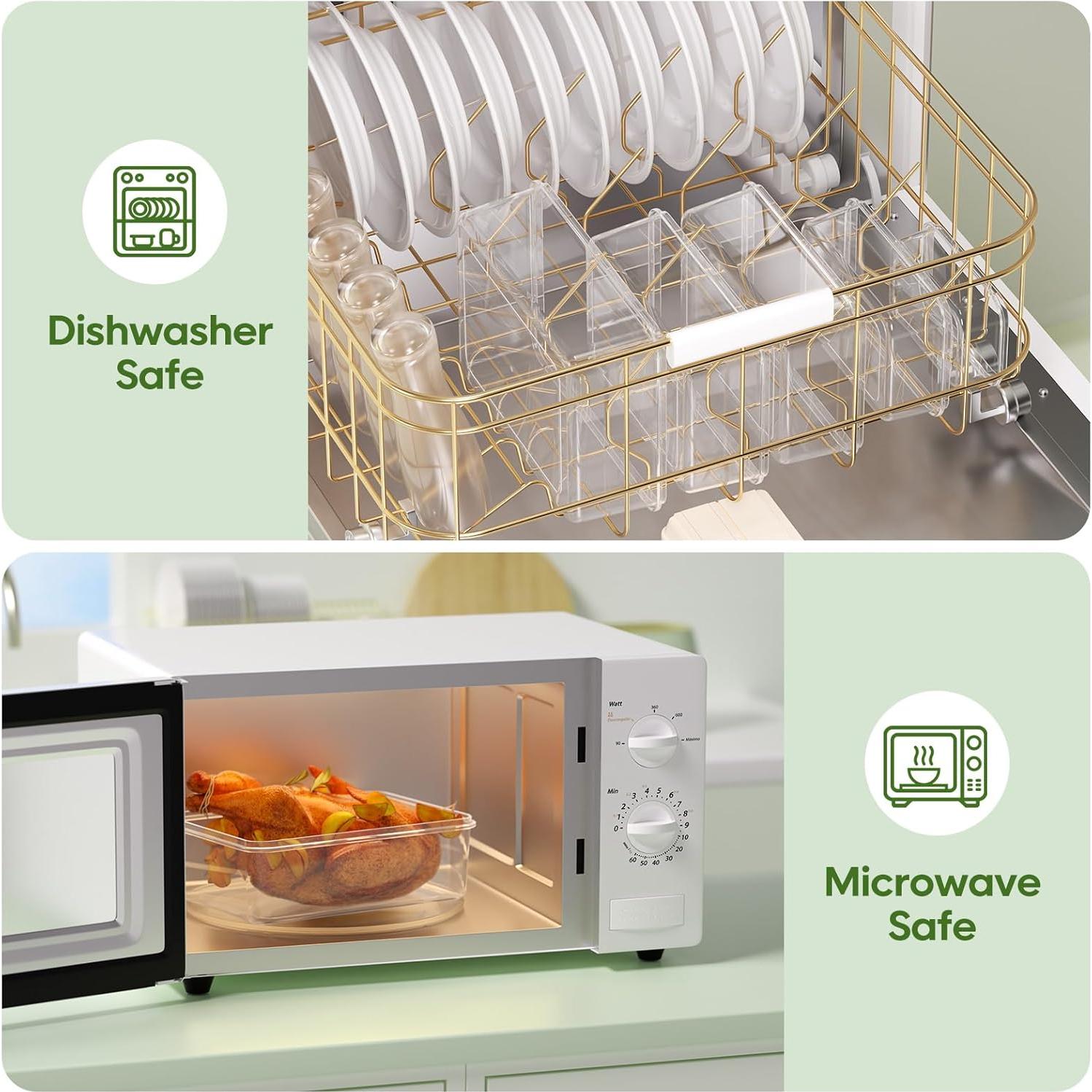 Set de 36 Contenedores de Alimentos KEMETHY Sin BPA