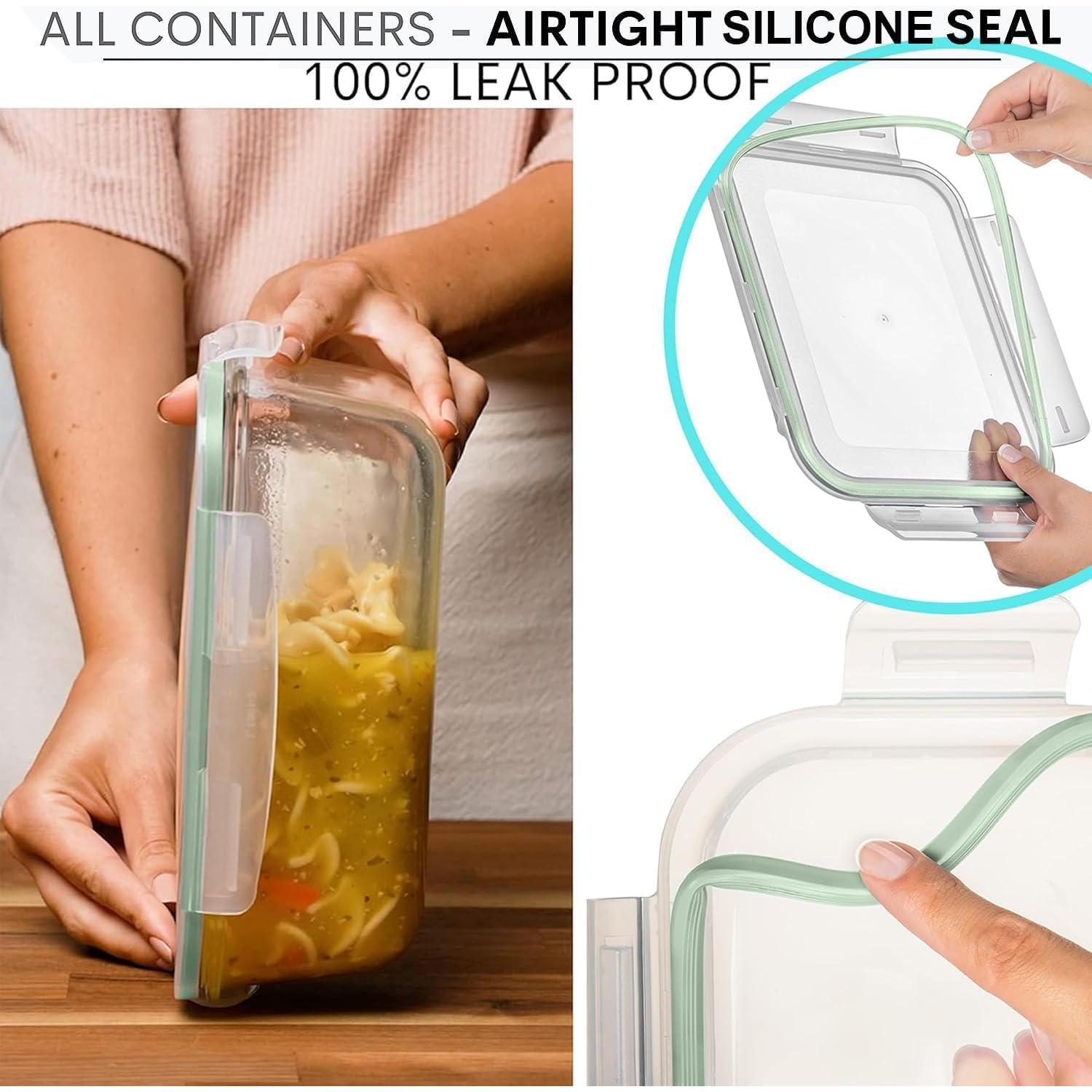 Contenedores de Almacenamiento de Vidrio Razab 4 Piezas 80 Oz