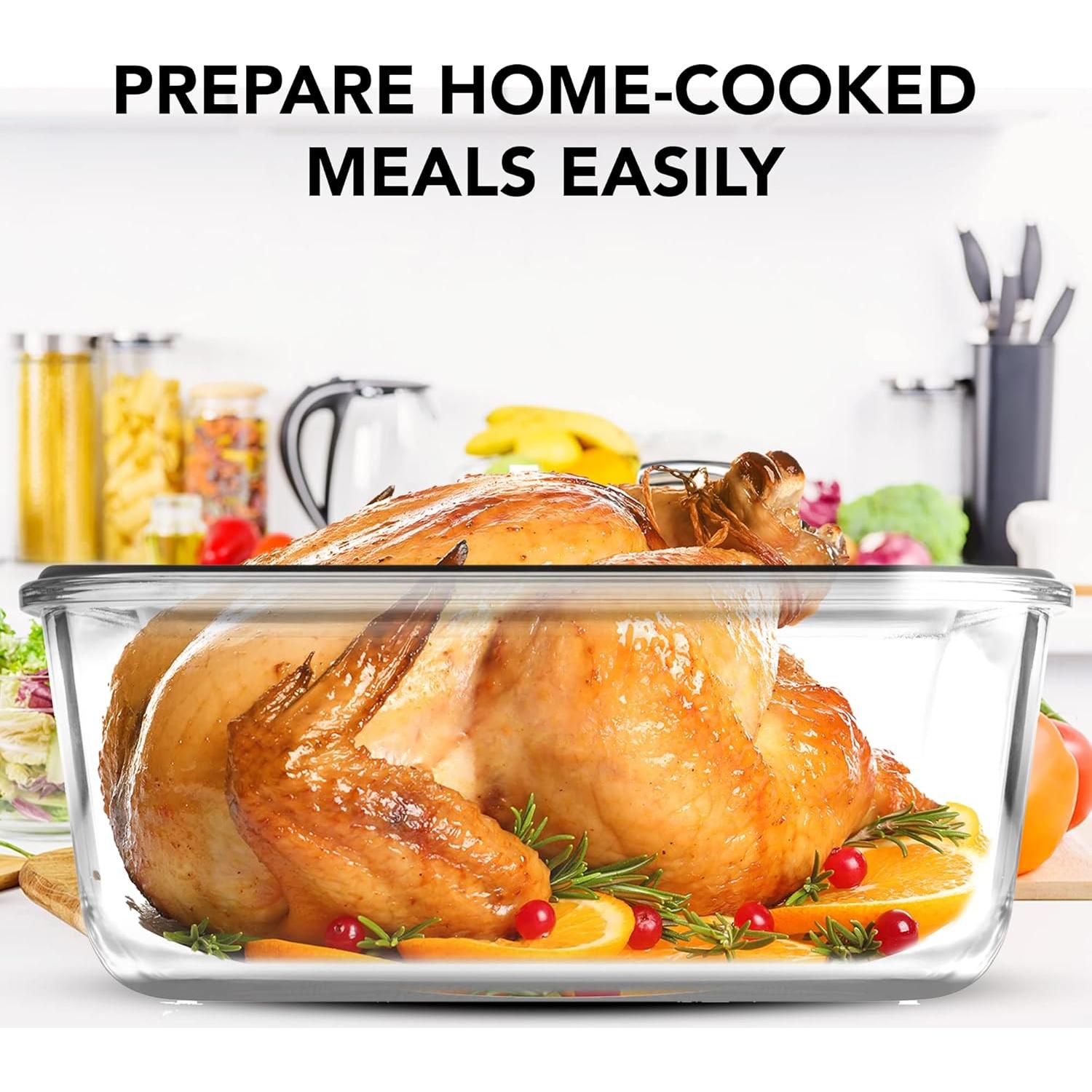 Contenedores de Almacenamiento de Vidrio Razab 4 Piezas 80 Oz