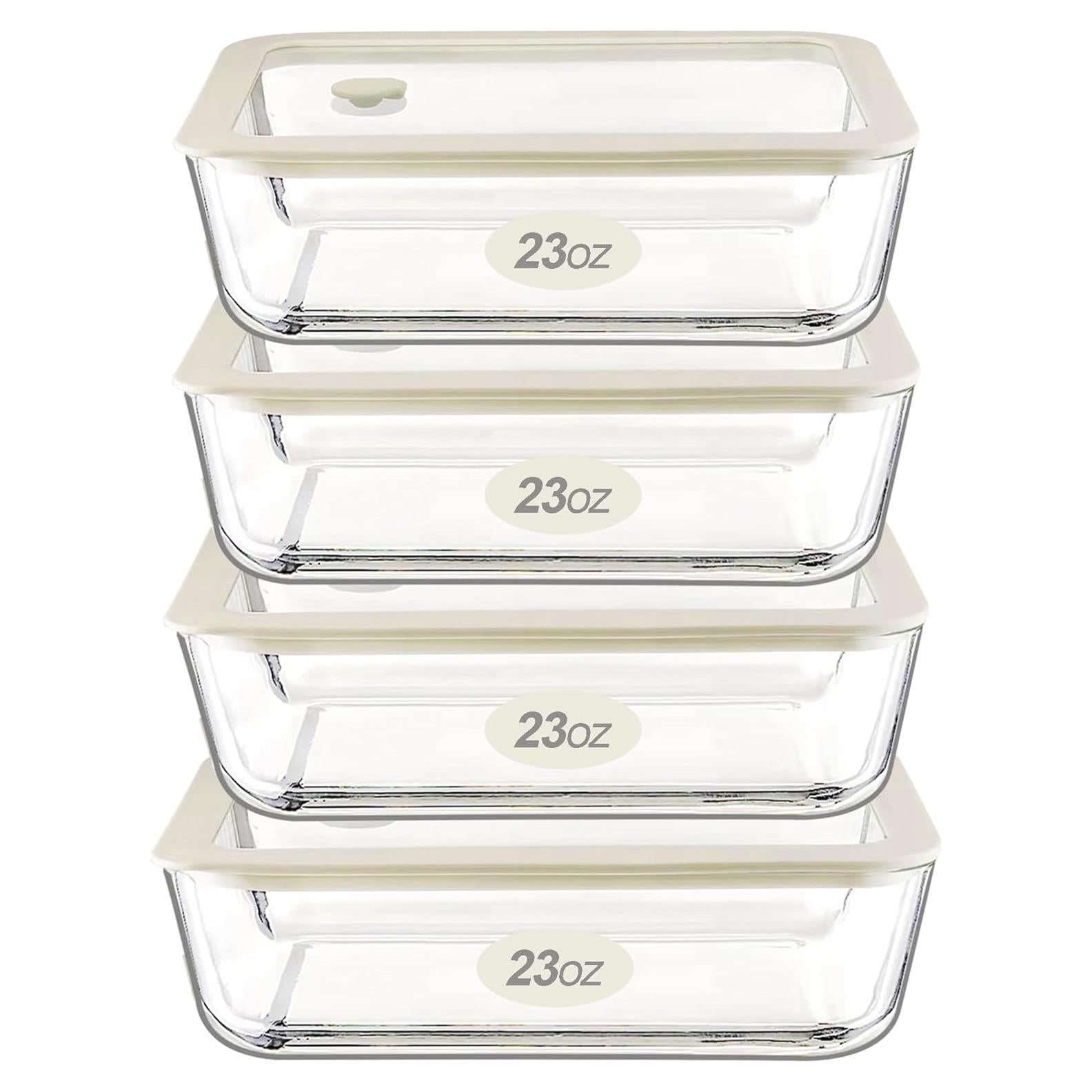 Juego de Contenedores de Alimentos Urban Green 4 Piezas Vidrio Hermético