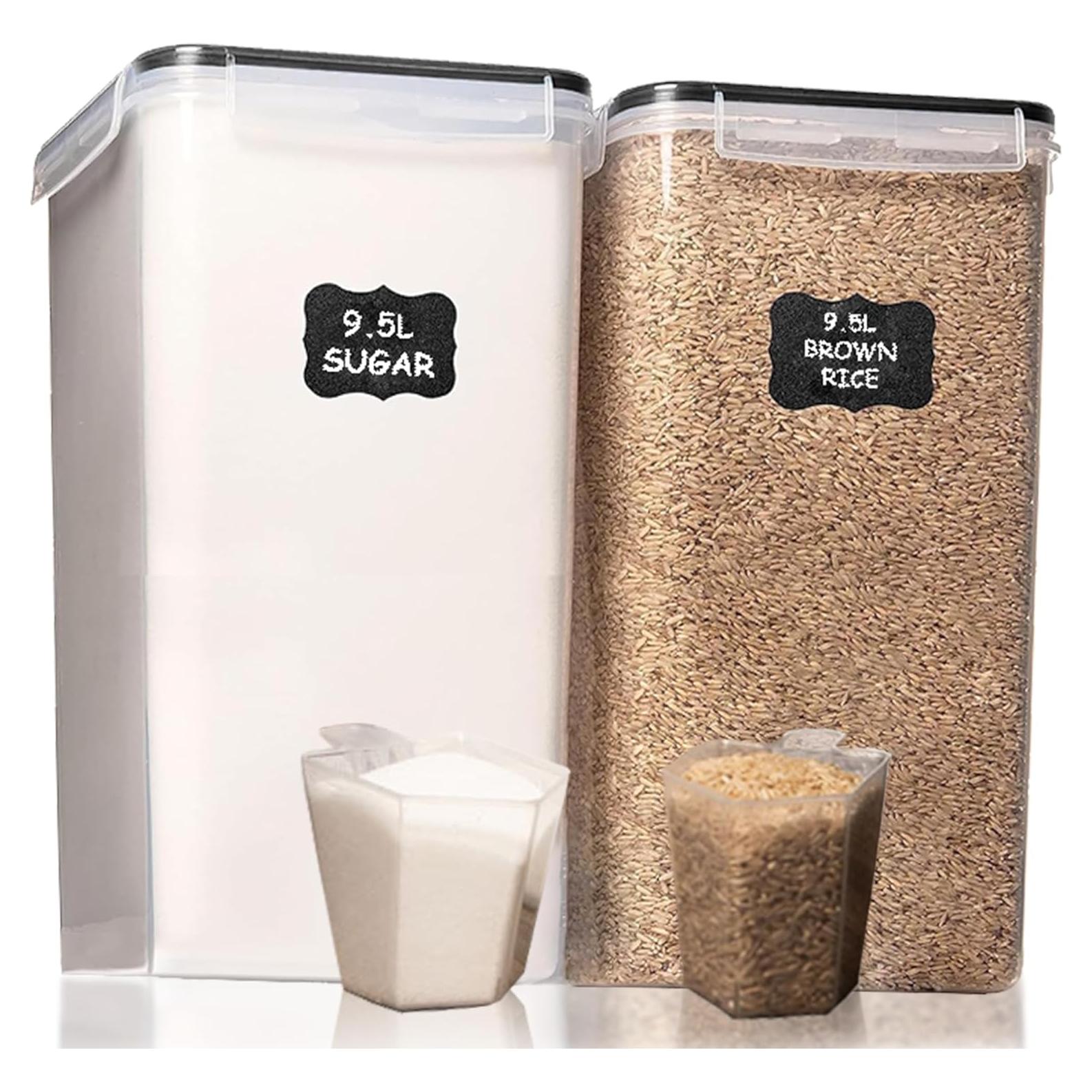 Shazo 2 PC Recipientes de Almacenamiento 9.5L Herméticos