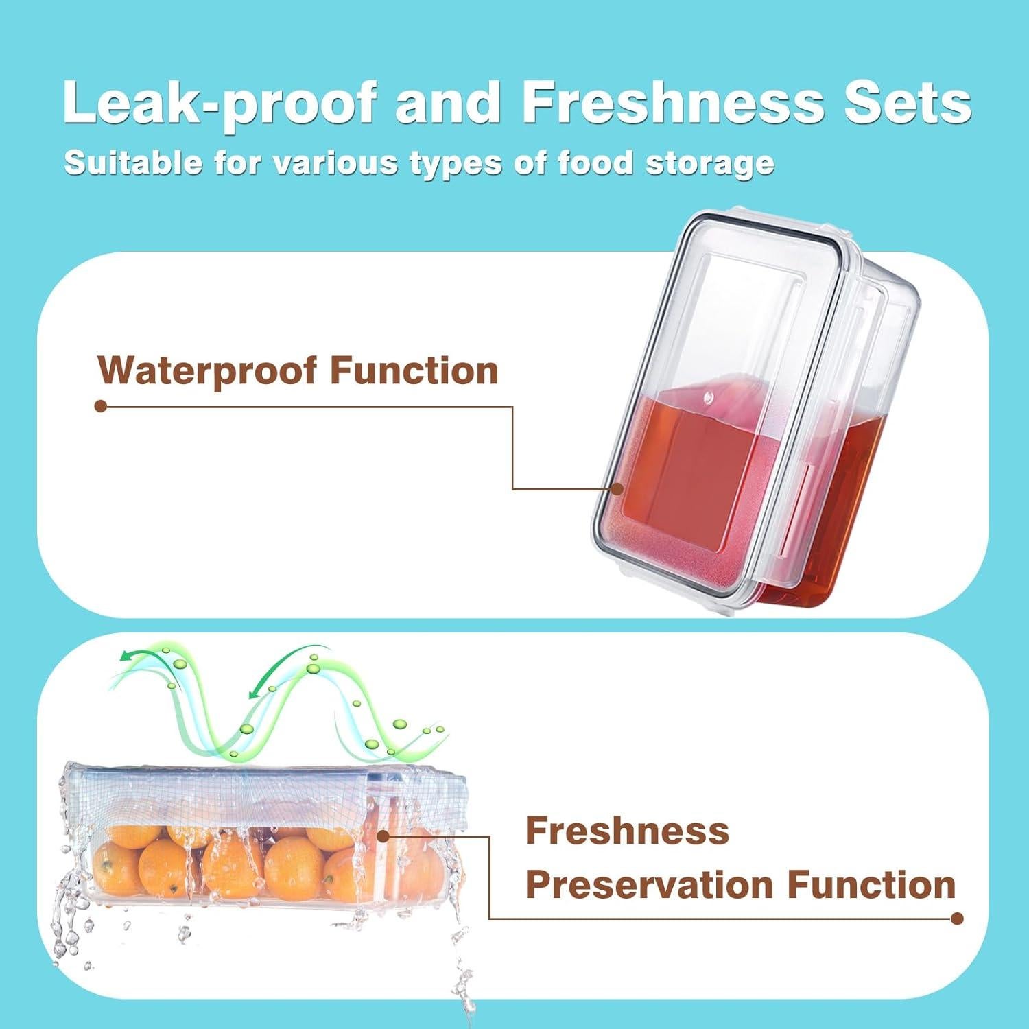 KAGUYA 36 PCS Contenedores de Almacenamiento Herméticos 40ml-2500ml