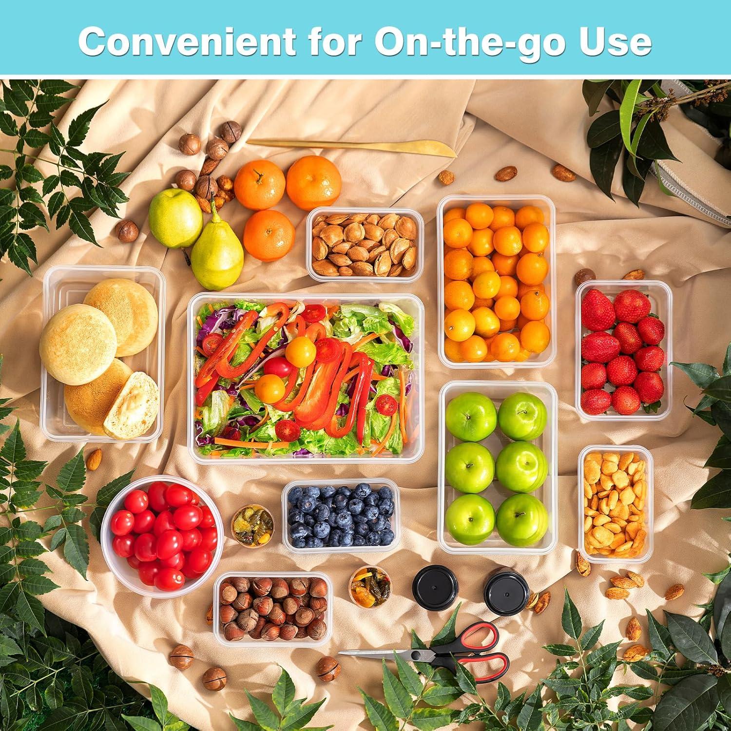 KAGUYA 36 PCS Contenedores de Almacenamiento Herméticos 40ml-2500ml