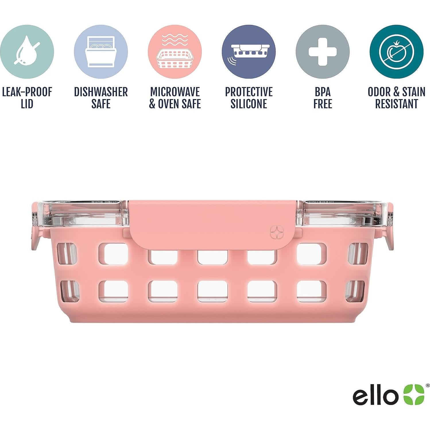 Juego de Contenedores de Vidrio Ello Duraglass 10 Piezas 3.4 Tazas