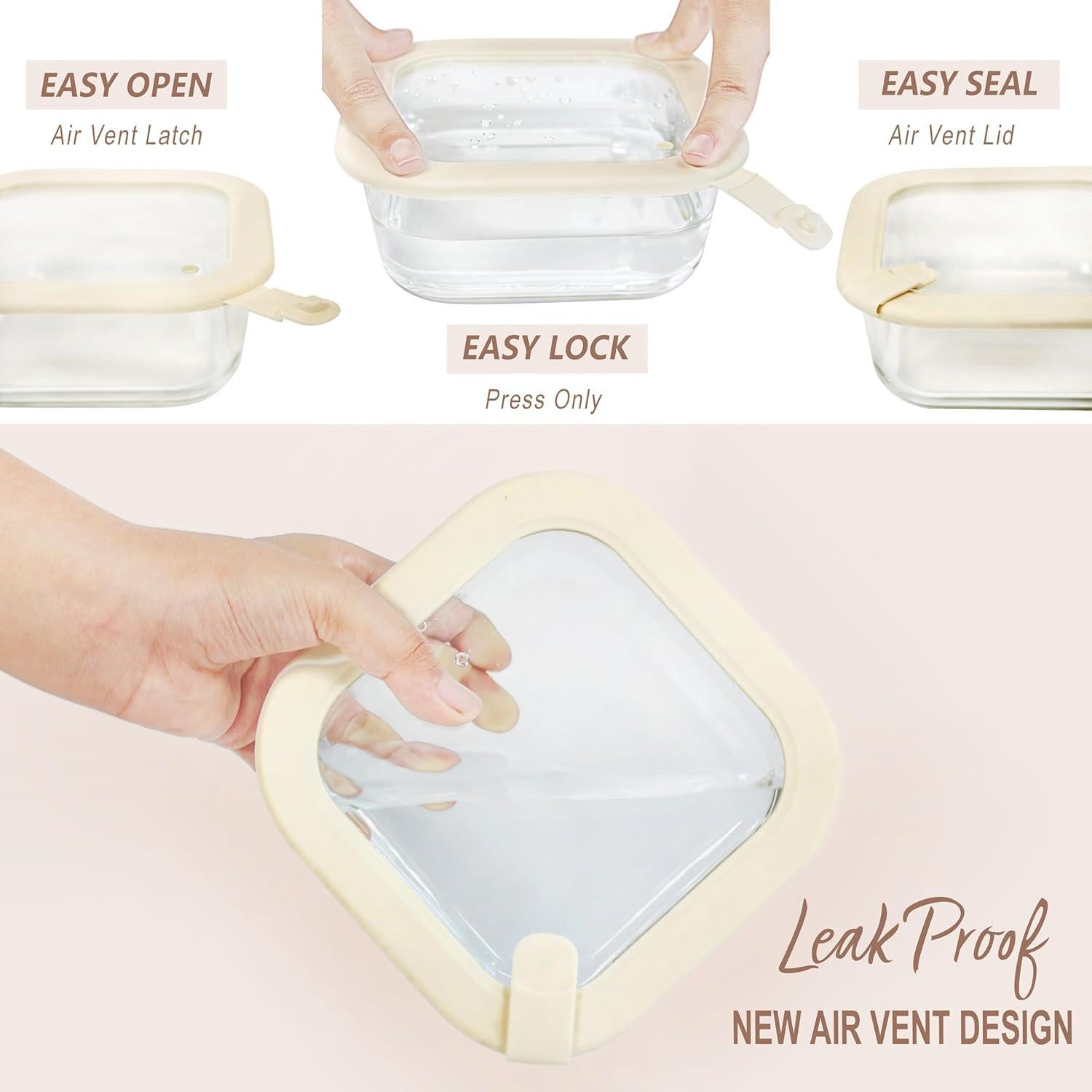 Juego de Contenedores de Vidrio Urban Green 6 Piezas 100% Libre de Plástico