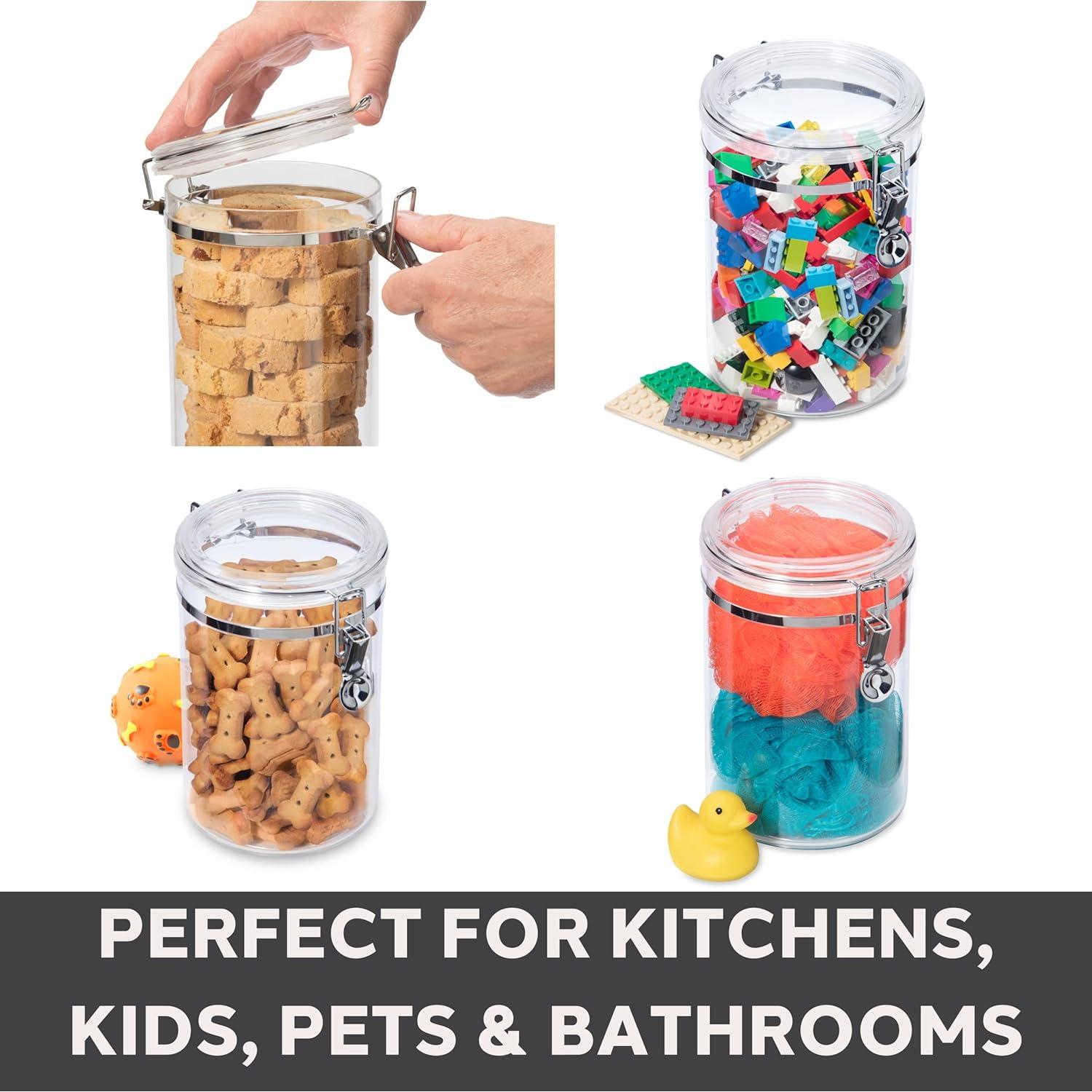 Set de 4 Frascos Herméticos Oggi 650ml para Alimentos Secos