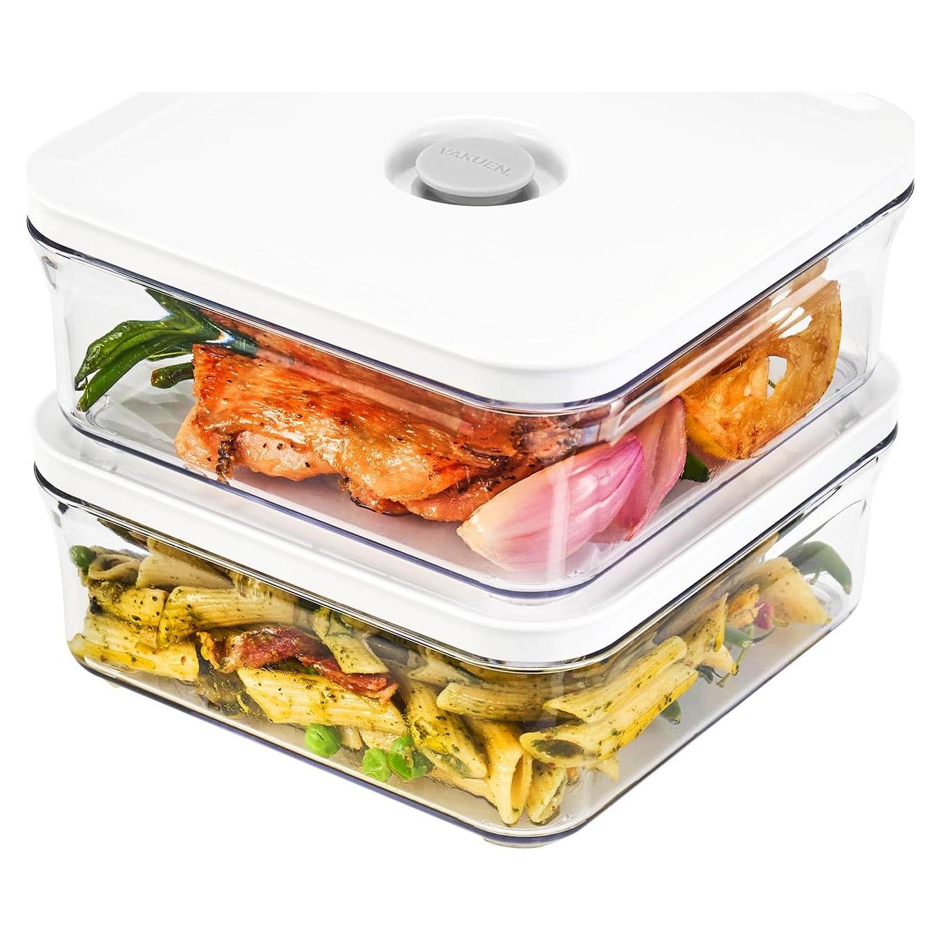 Contenedores de Almacenamiento Herméticos VAKUEN Mini Cuadrado 2pcs 0.8L