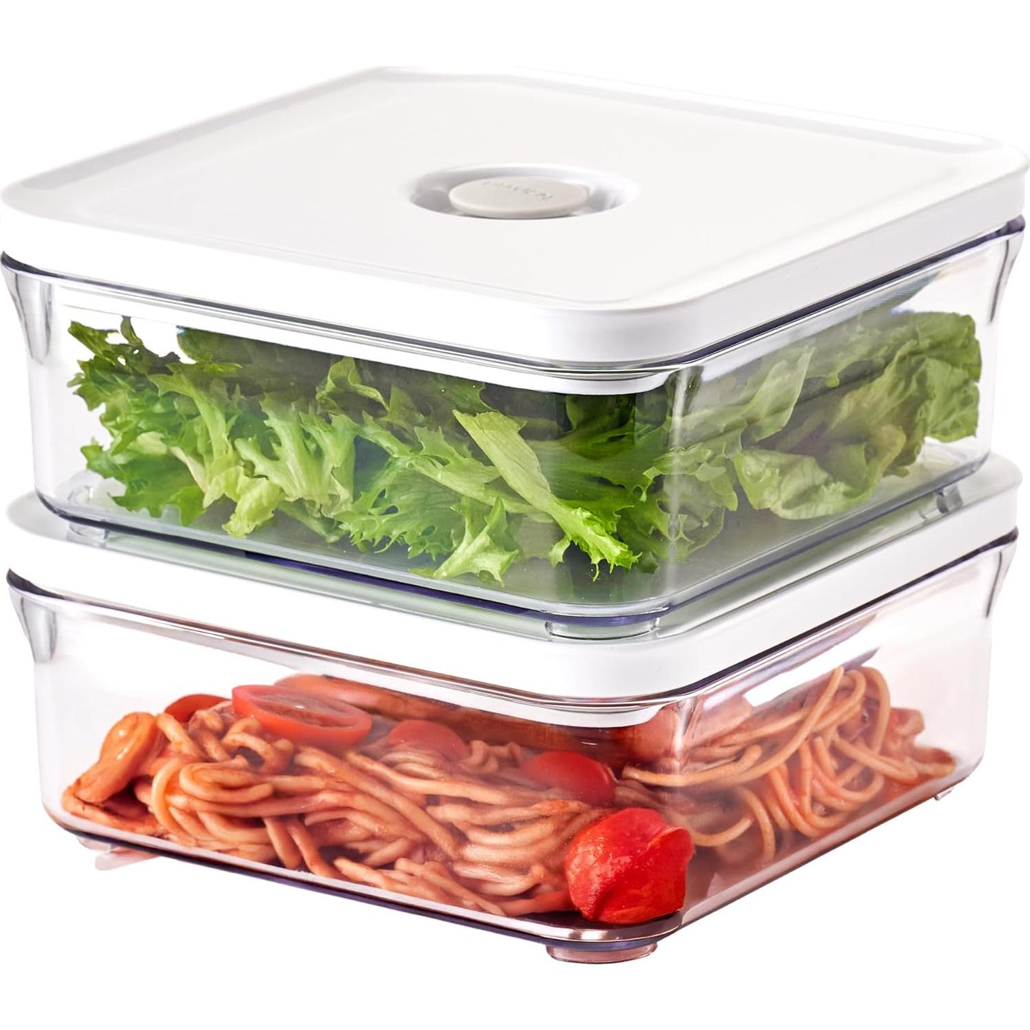 Contenedores de Almacenamiento Herméticos VAKUEN Mini Cuadrado 2pcs 0.8L