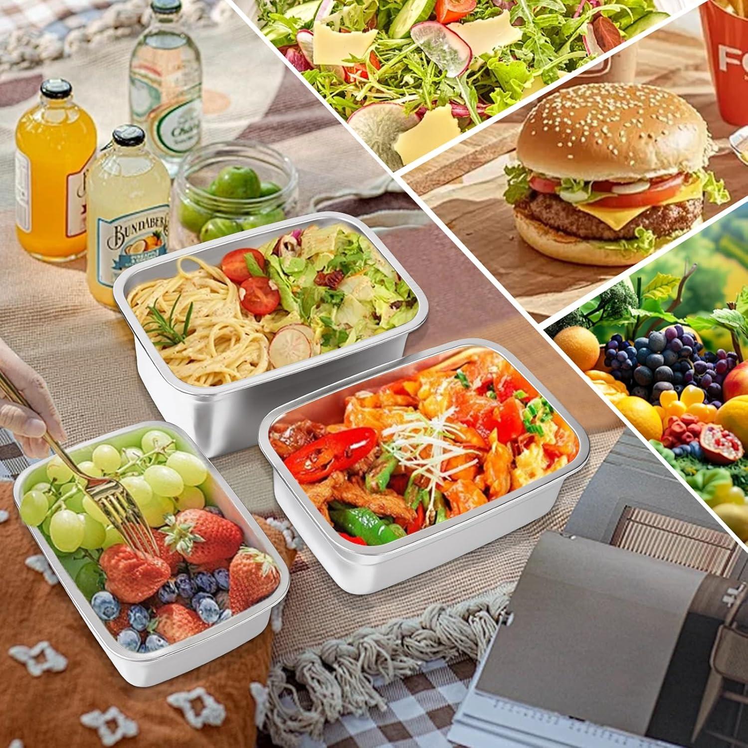 Juego de 10 Contenedores de Almacenamiento GIUOIDUO Acero Inoxidable