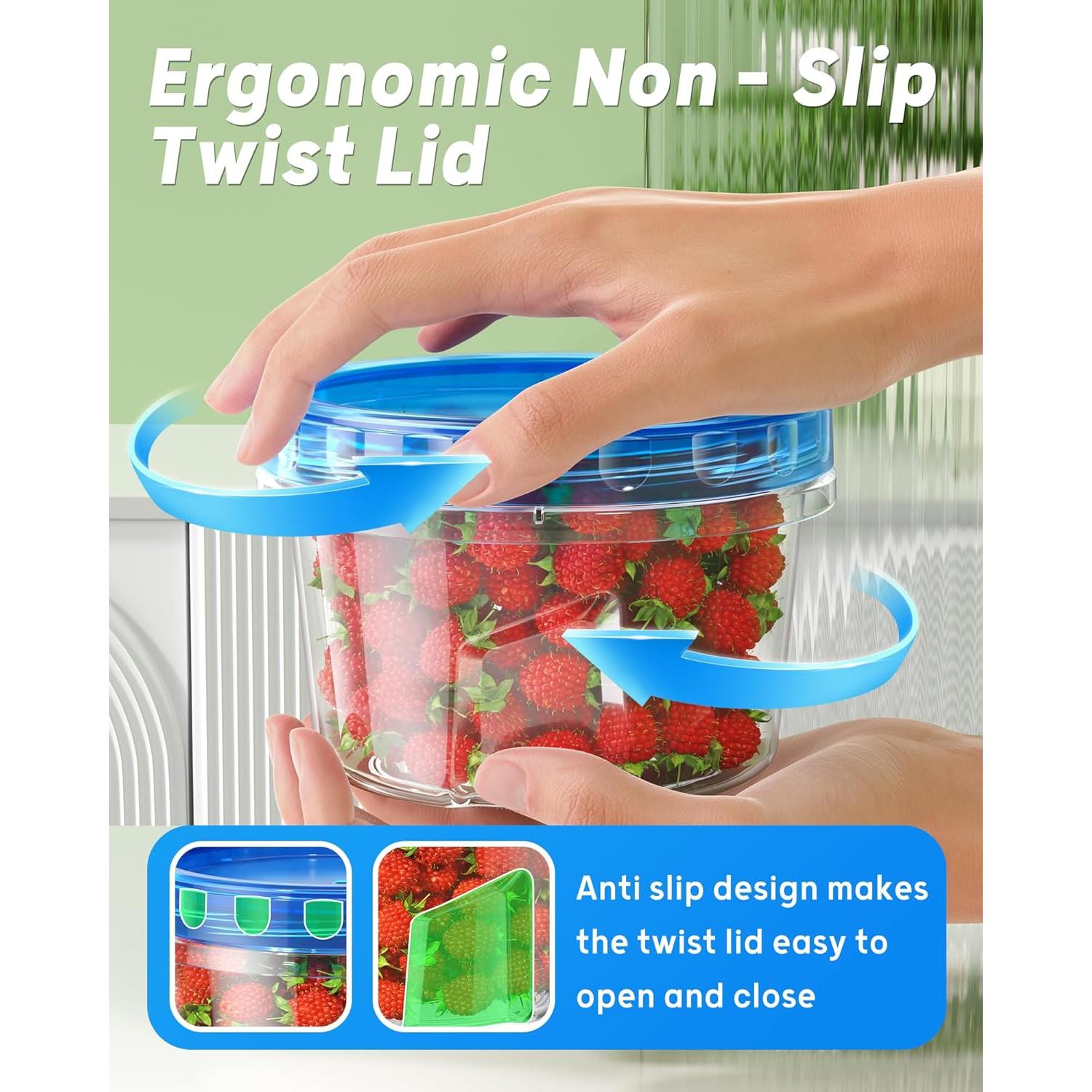 Paquete de 6 Contenedores de Almacenamiento BiuLeon 500ml