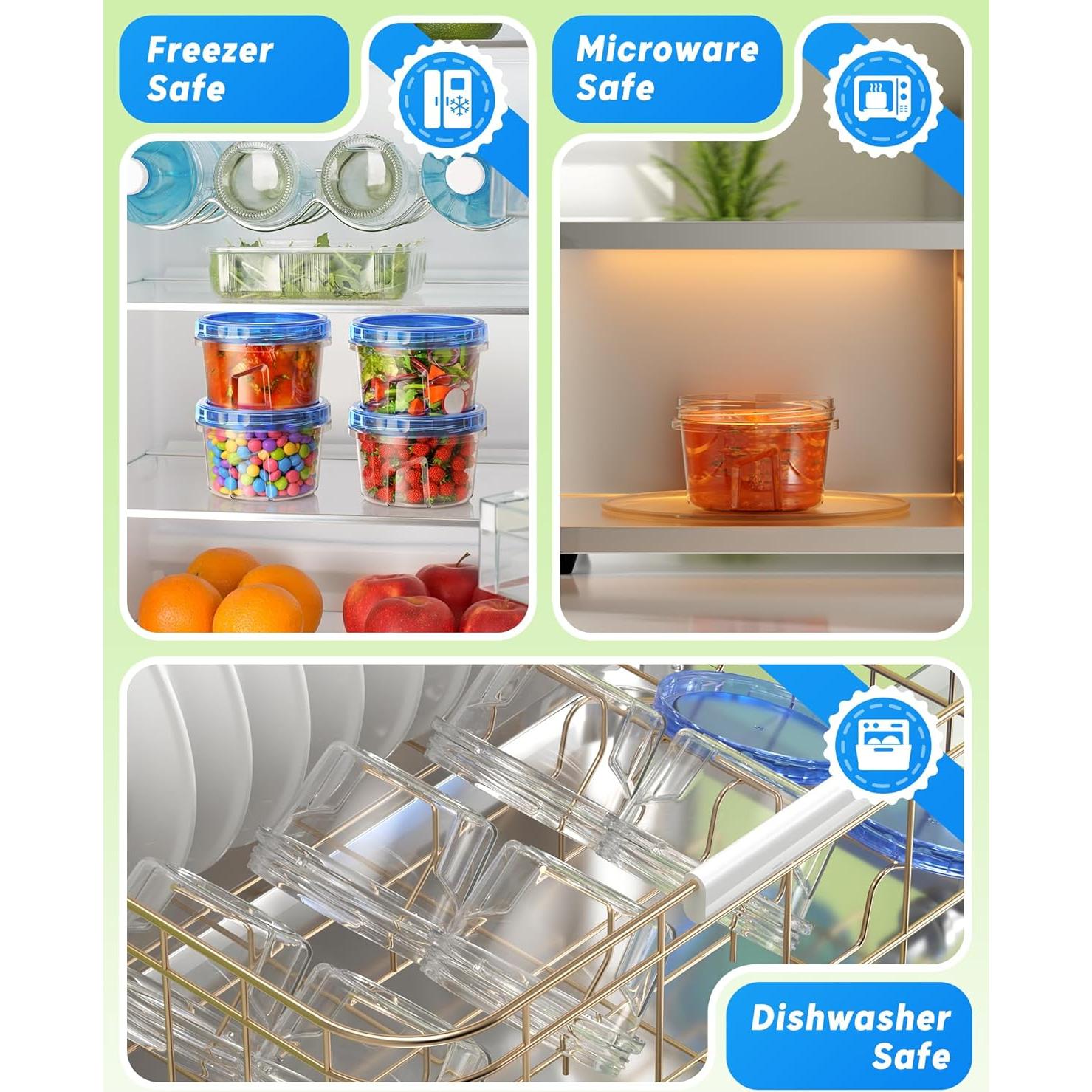 Paquete de 6 Contenedores de Almacenamiento BiuLeon 500ml