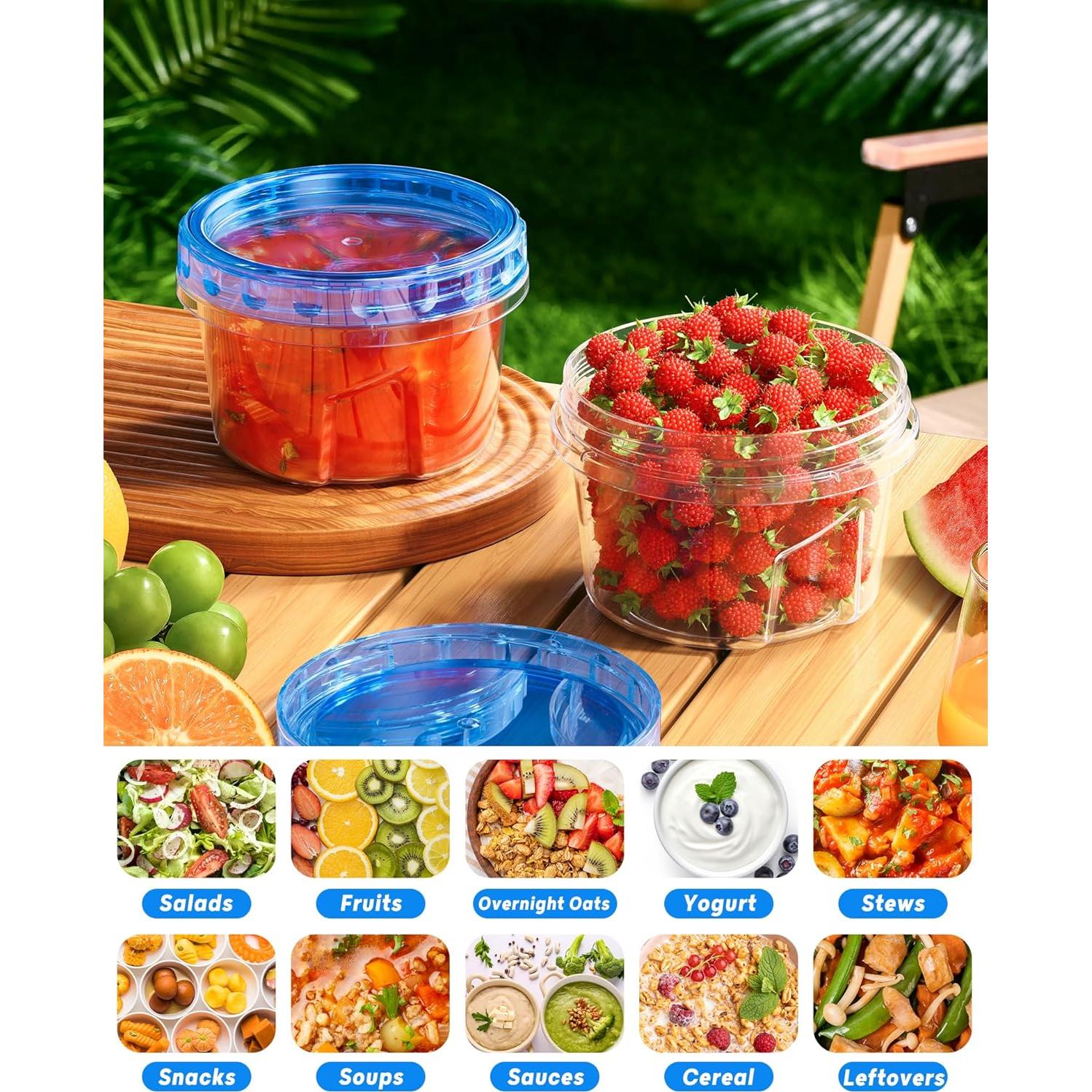 Paquete de 6 Contenedores de Almacenamiento BiuLeon 500ml