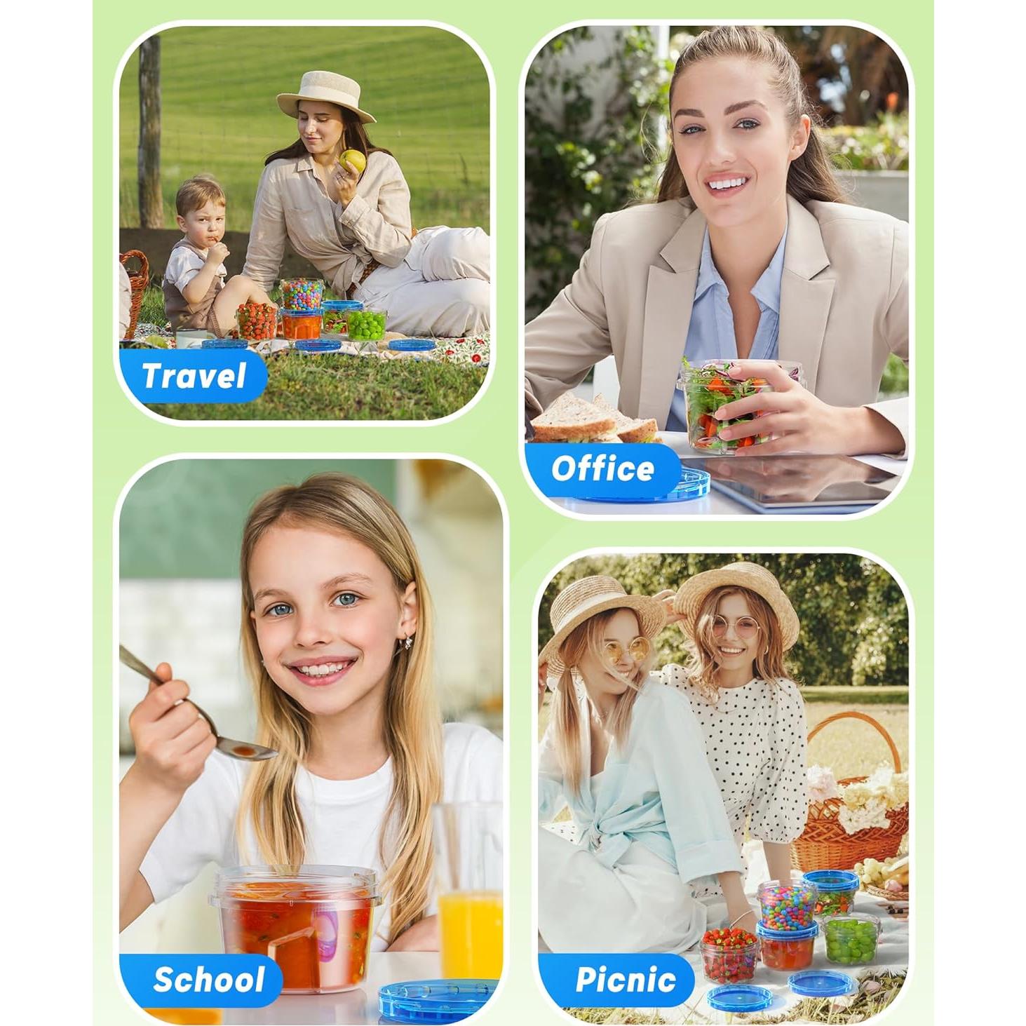 Paquete de 6 Contenedores de Almacenamiento BiuLeon 500ml