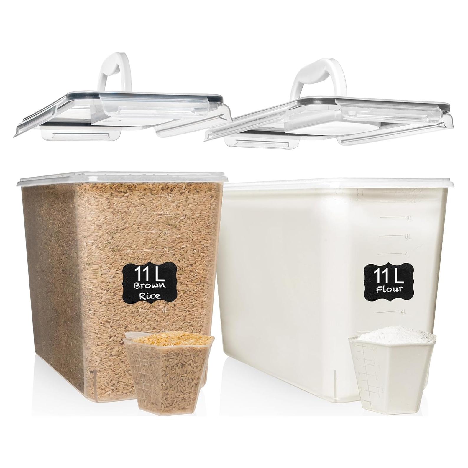 Shazo Contenedores de Almacenamiento 11L - 2 Piezas Herméticos