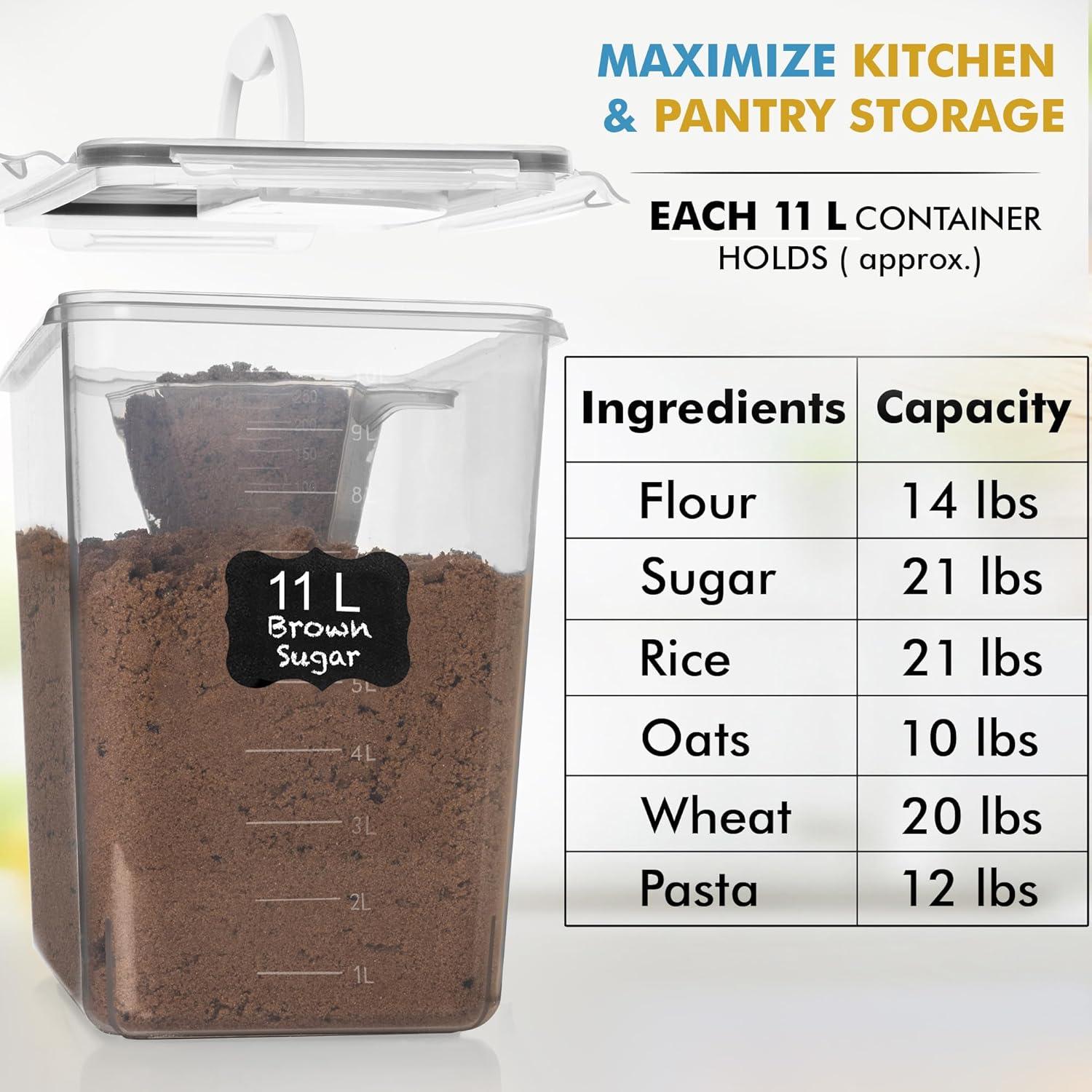 Shazo Contenedores de Almacenamiento 11L - 2 Piezas Herméticos