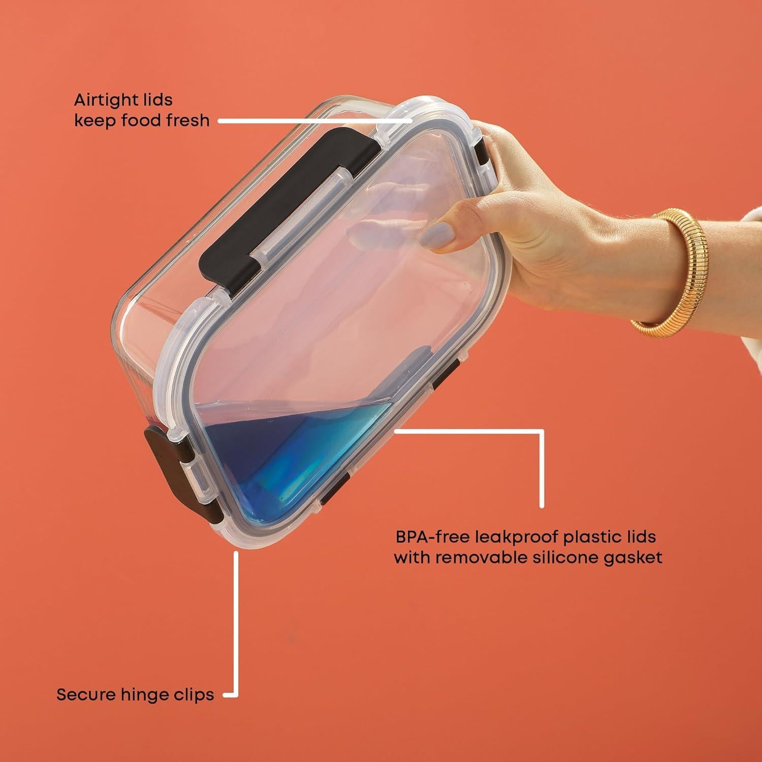 Contenedores de Almacenamiento de Alimentos JoyJolt 5 Piezas 1.04L